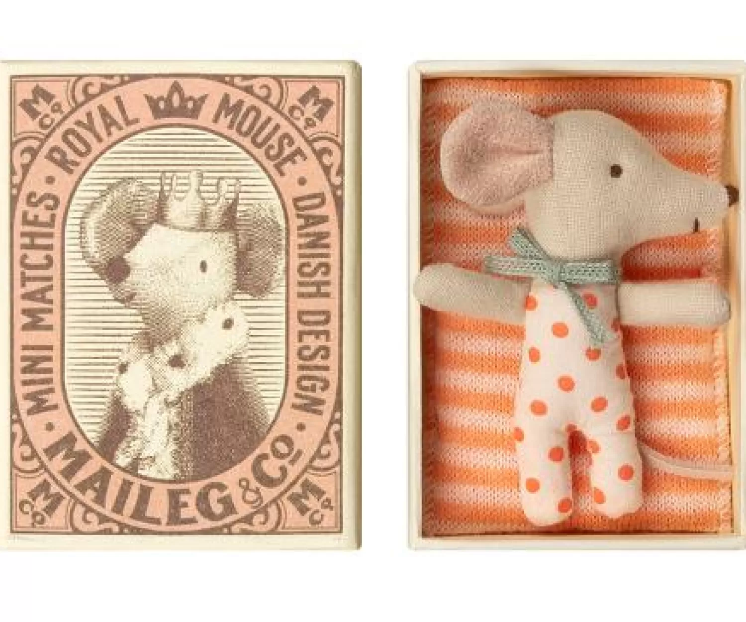 Maileg Baby Girl Mouse In A Match Box Sale