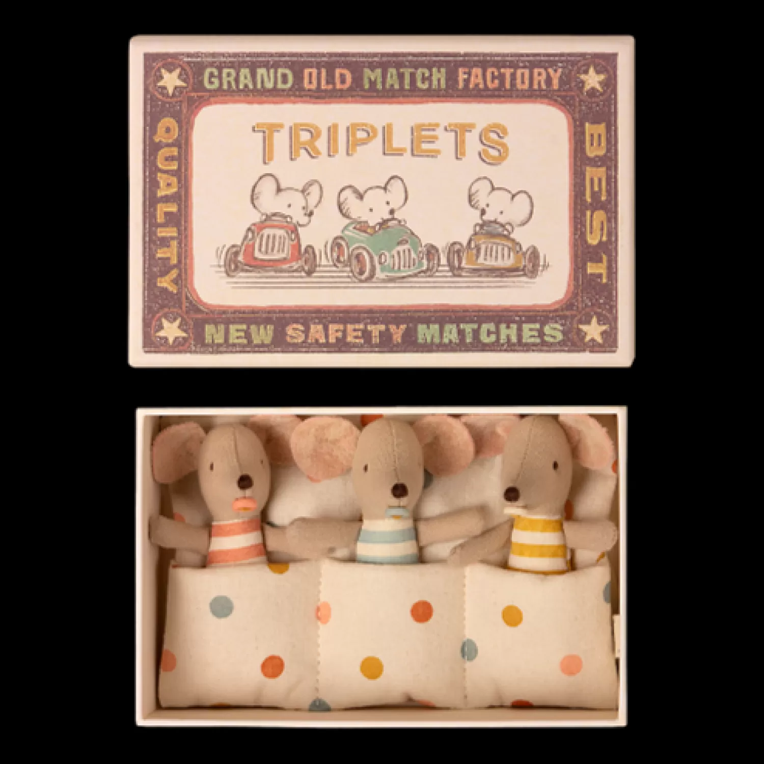 Maileg Baby Mice Triplets In Matchbox Flash Sale