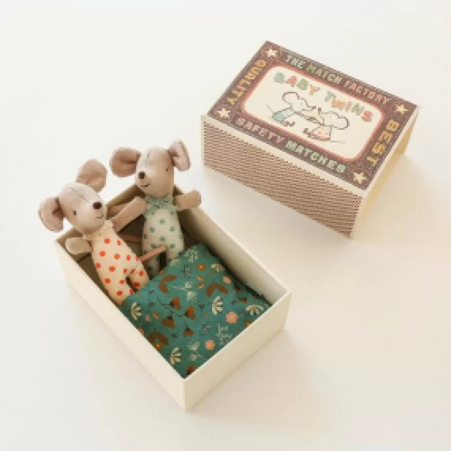 Maileg Baby Mice Twin Toys In Matchbox Clearance