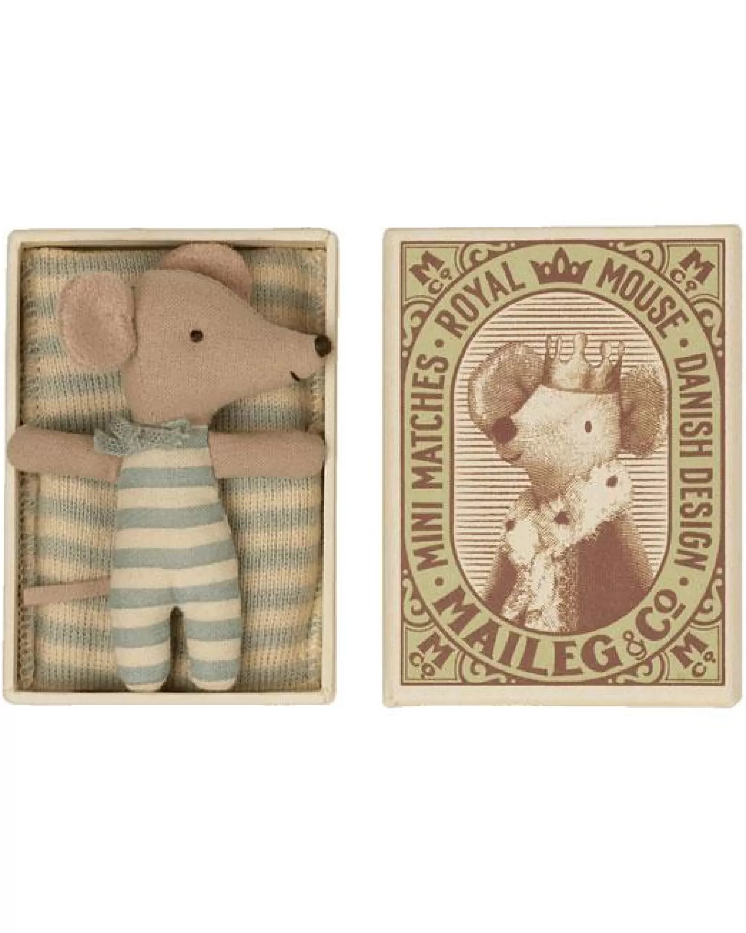 Maileg Baby Mouse In Matchbox Sleepy Wakey Boy New