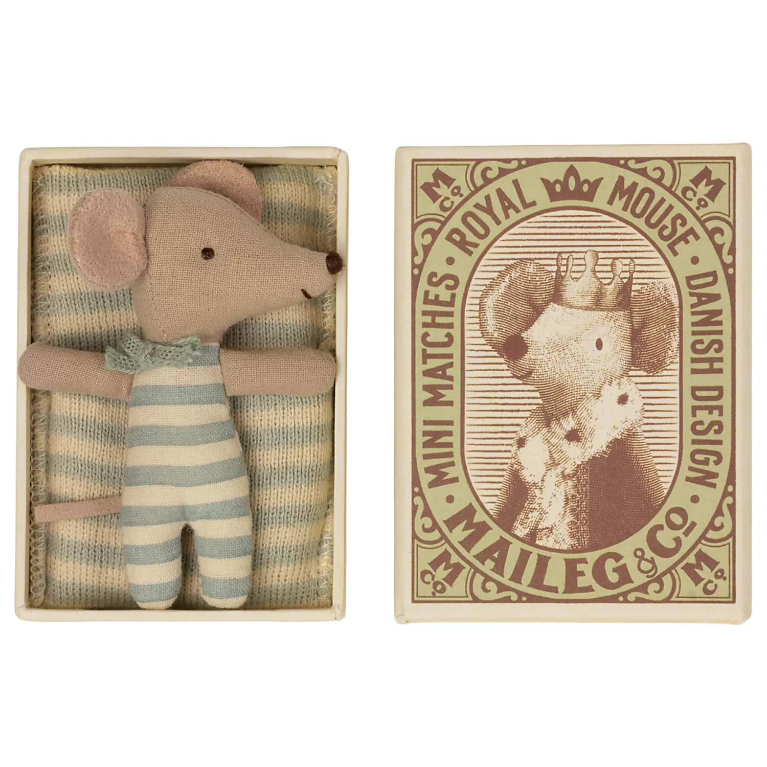 Maileg Baby Mouse, Sleepy/Wakey In Box – Stripy Boy Fashion