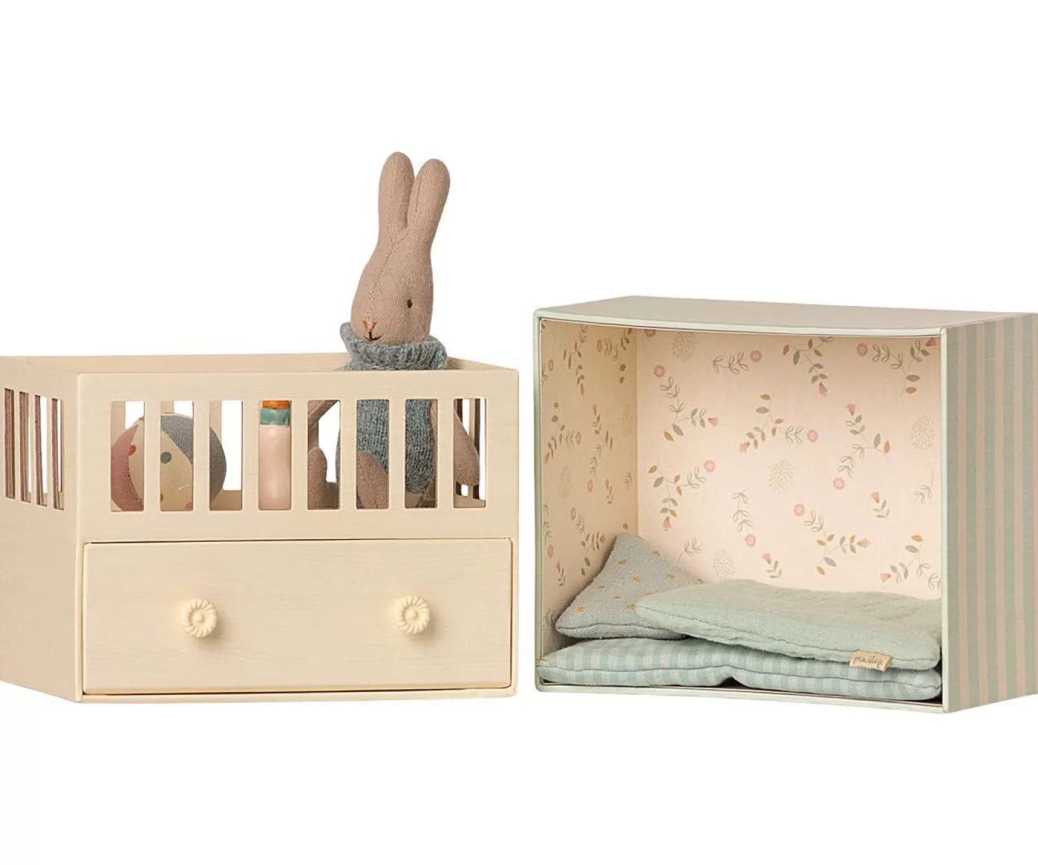 Maileg Baby Room With Micro Rabbit New