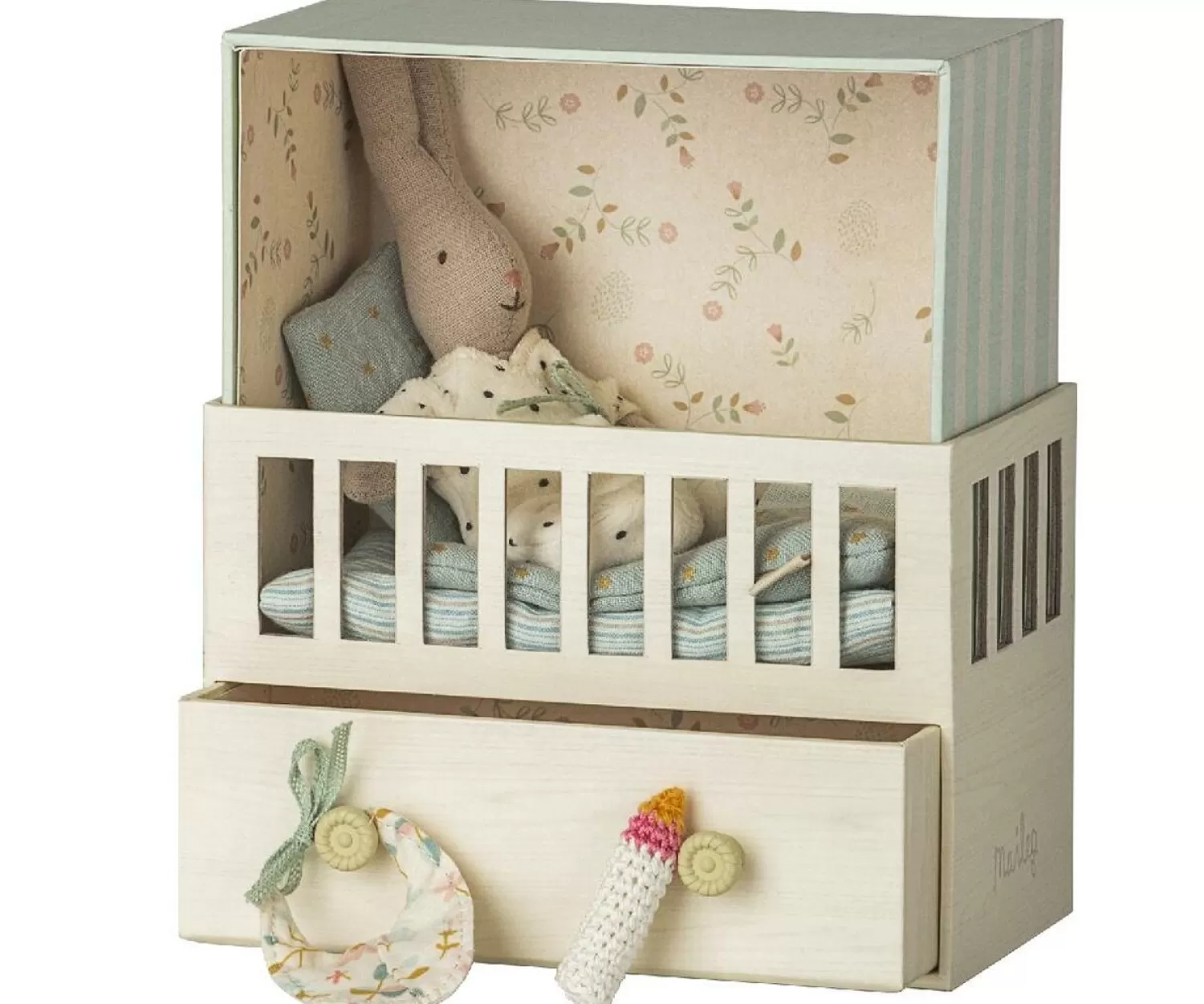 Maileg Baby Room With Micro Rabbit New