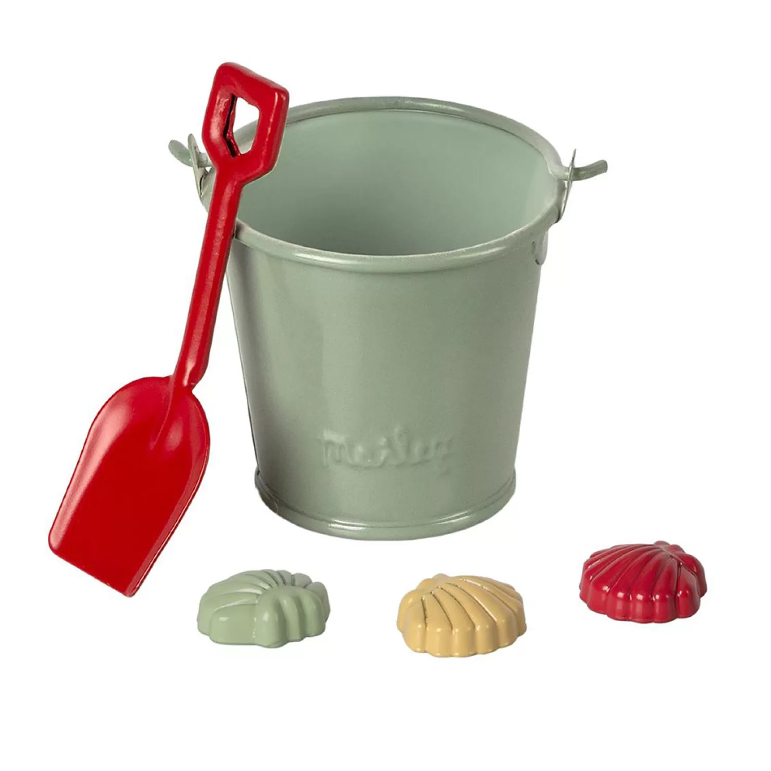 Maileg Beach Set Miniature Shovel, Bucket, Shells New