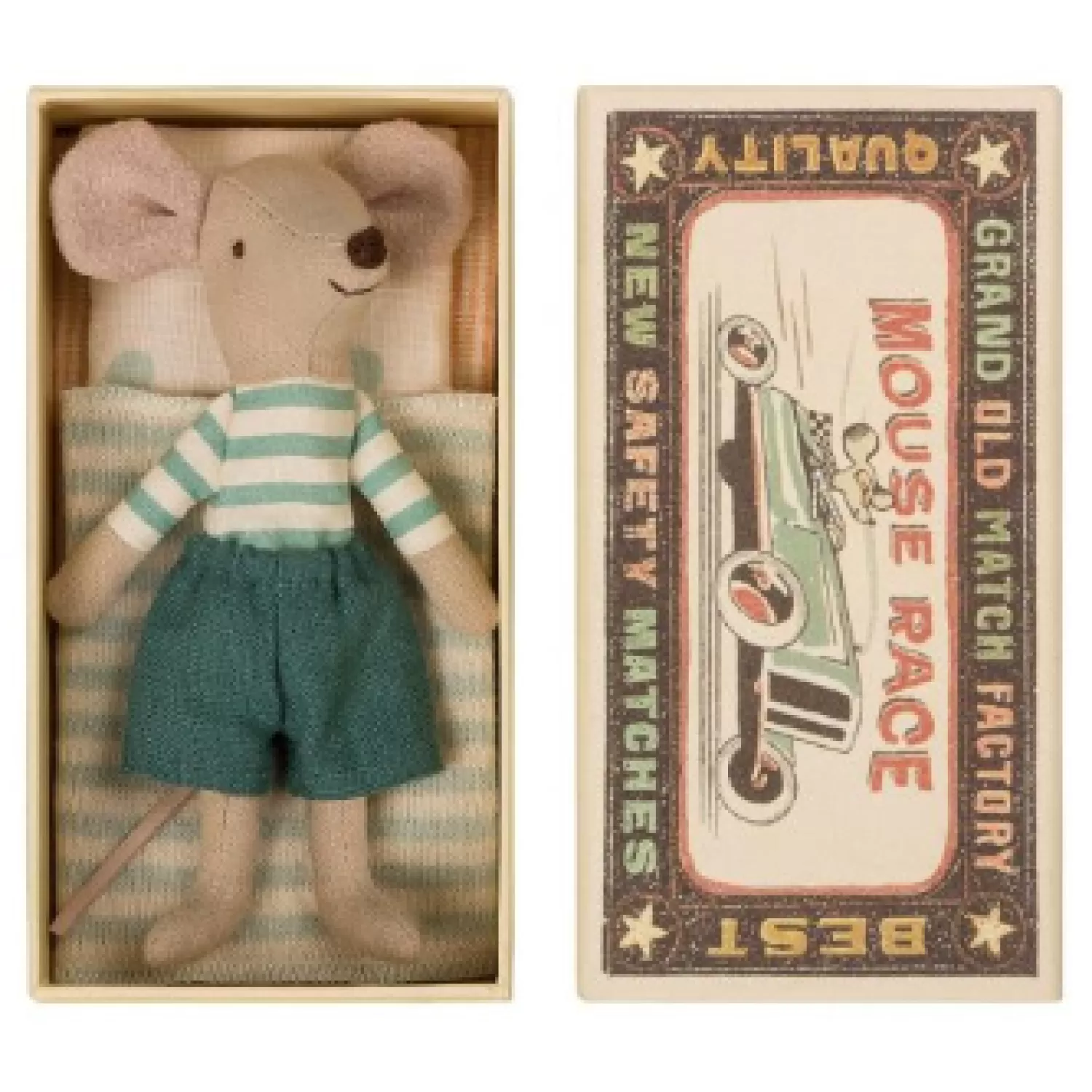 Maileg Big Brother Mouse In Retro Style Matchbox Toy Best