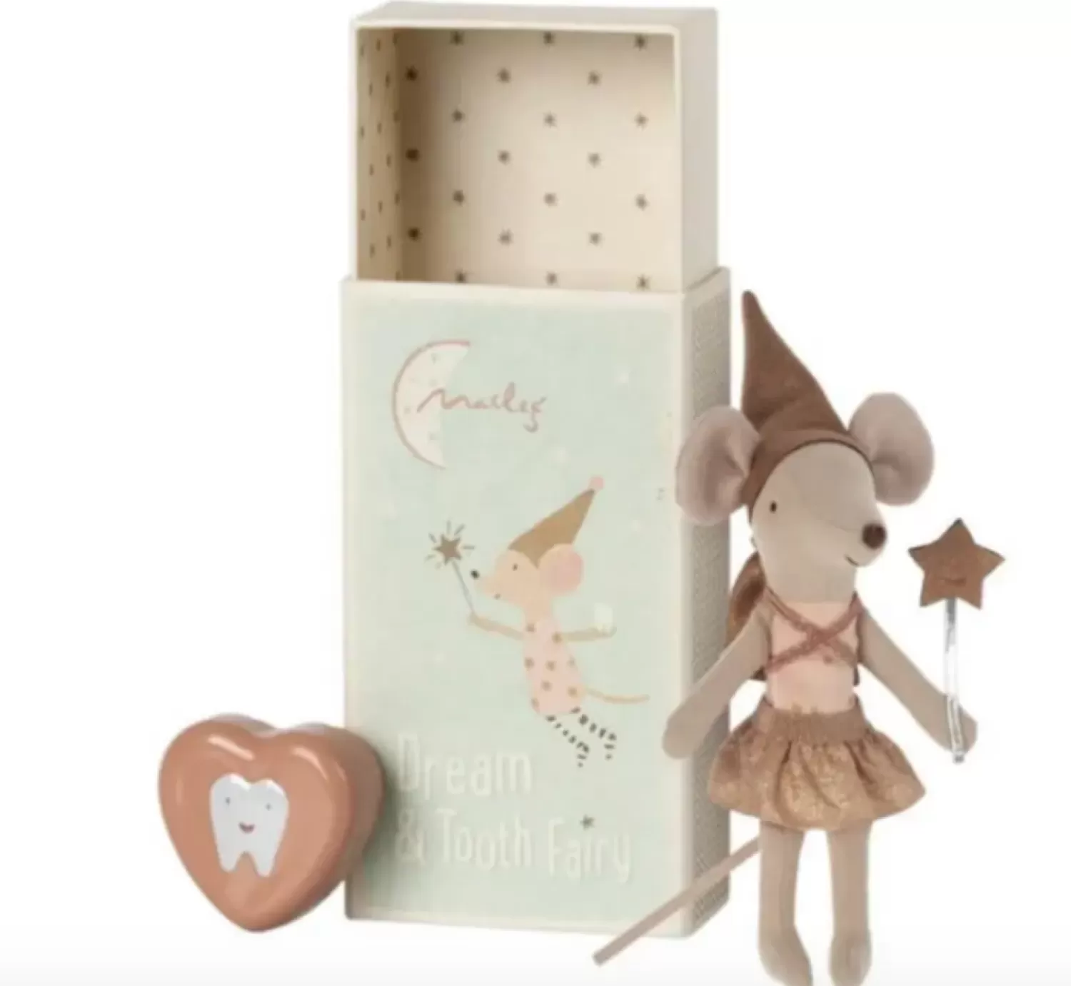 Maileg Big Sister Mouse Tooth Fairy And Tooth Box New