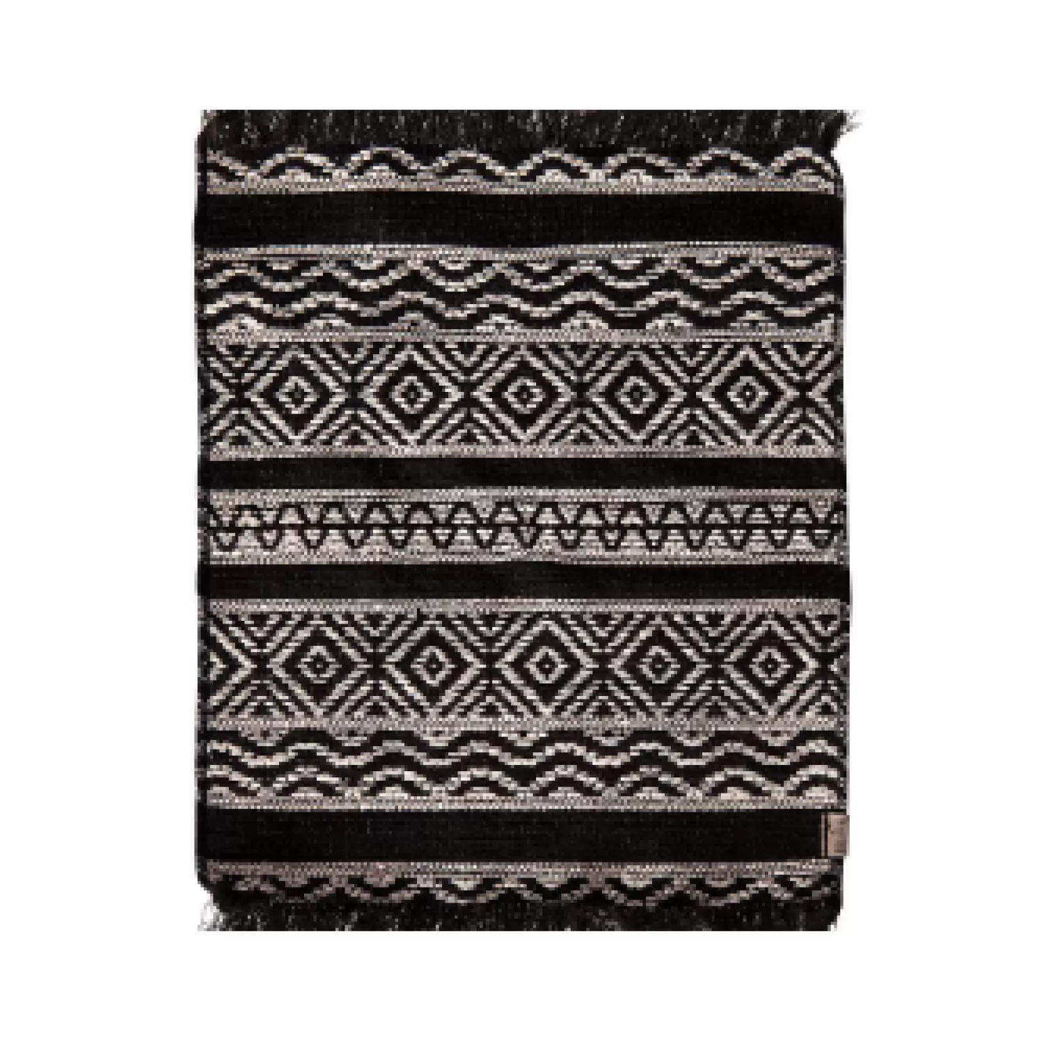 Maileg Black Woven Pattern Miniature Rug Clearance