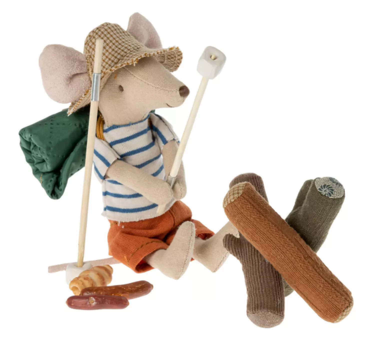Maileg Blue And Cream Stripe T-Shirt Big Brother Hiker Mouse Fashion