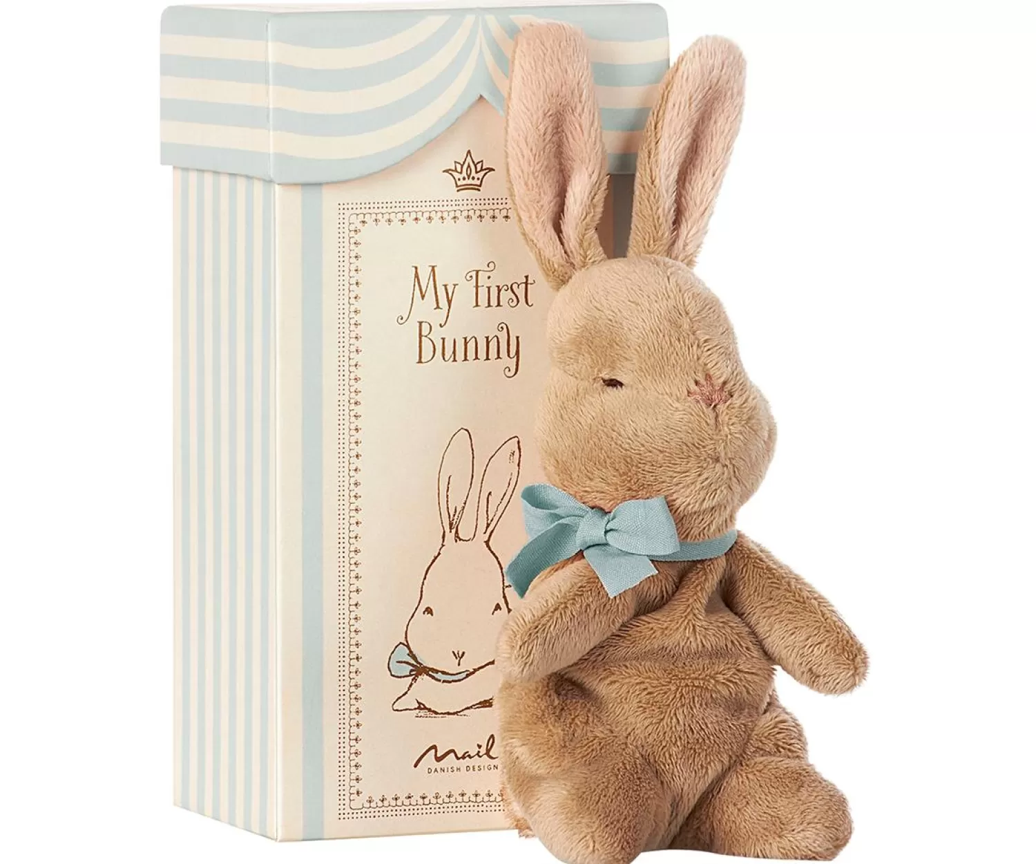 Maileg Blue My First Bunny In Box Best