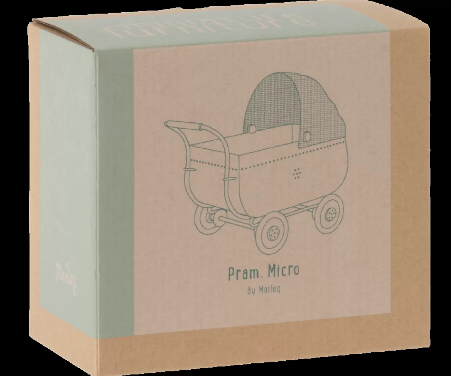 Maileg Blue Pram, Micro – Toy Hot