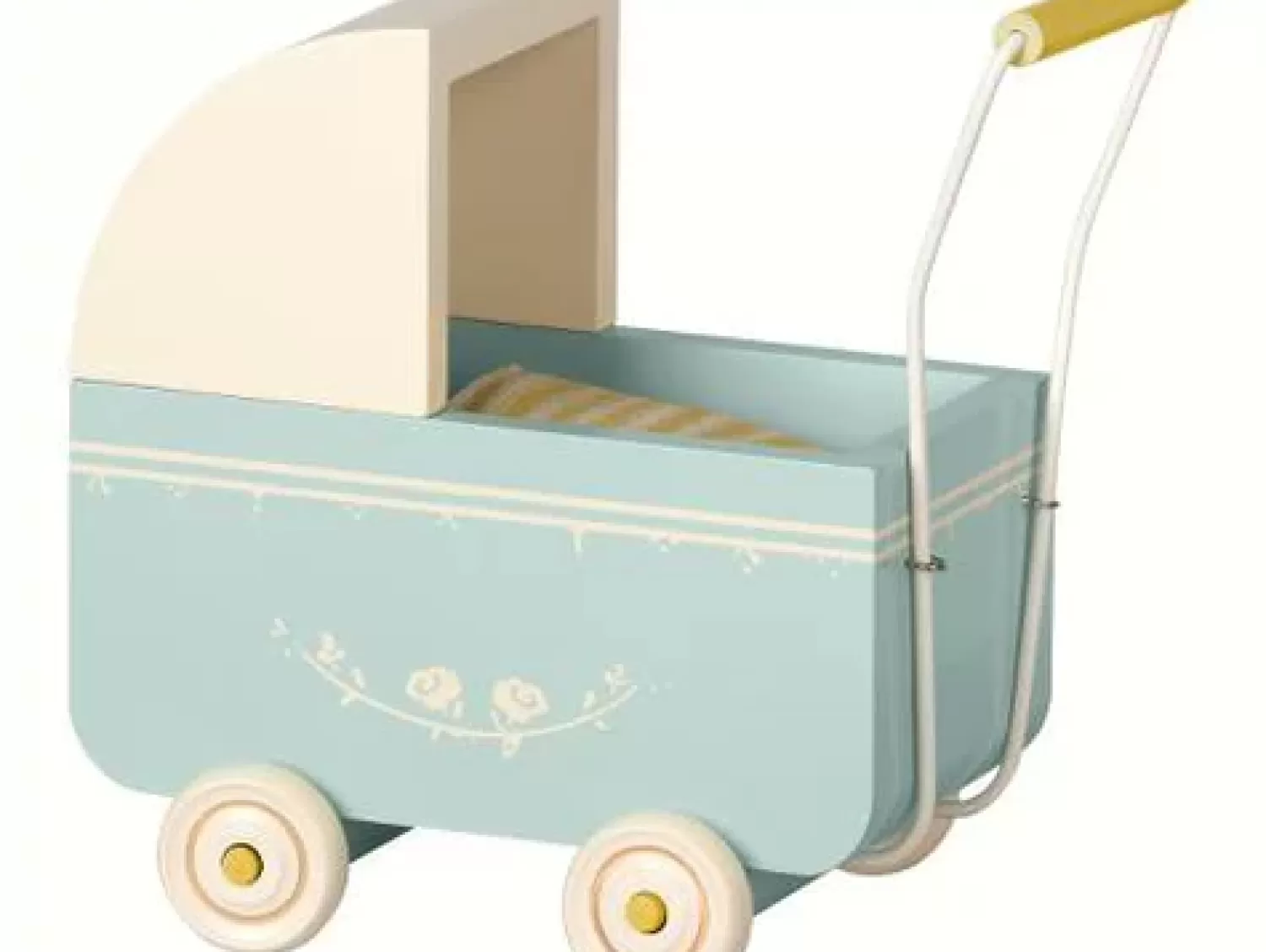 Maileg Blue Wooden Baby Pram For My Rabbits Best Sale