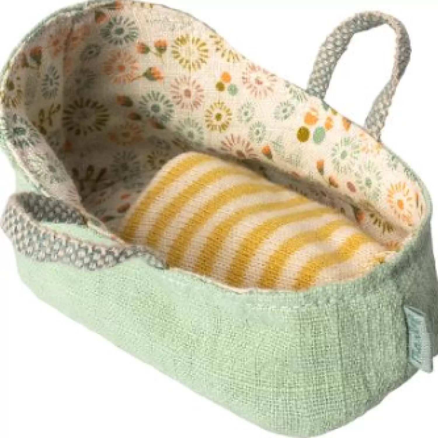 Maileg Carrycot With Mint Handles Hot