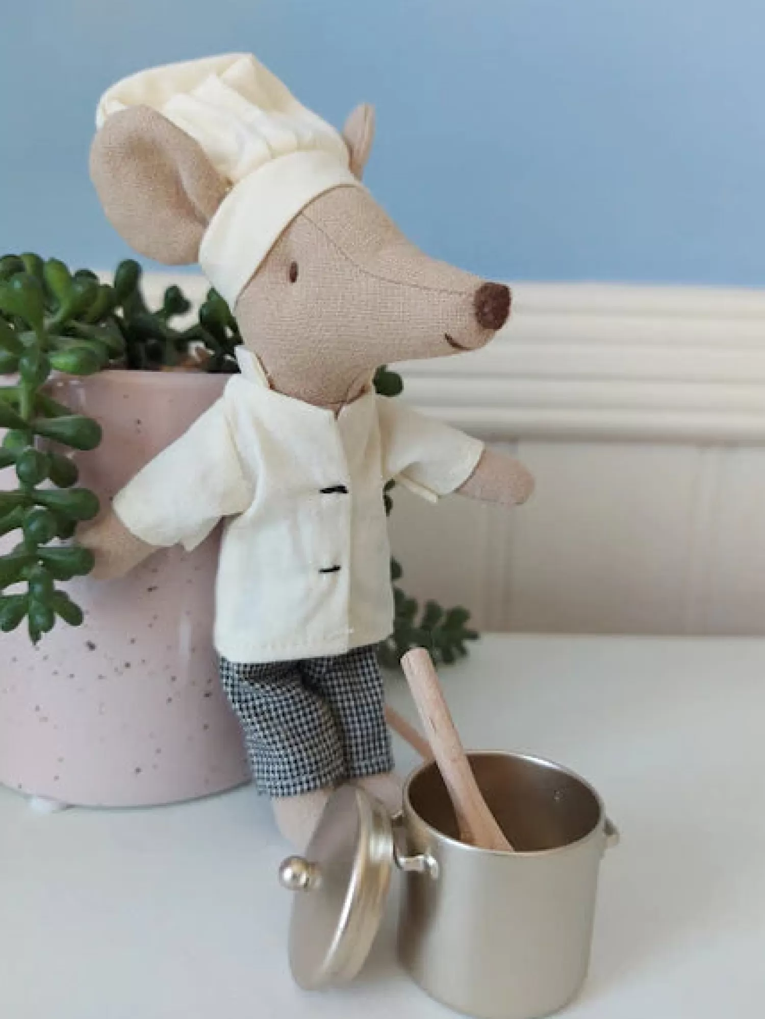 Maileg Chef Mouse With Soup Pot And Spoon Sale