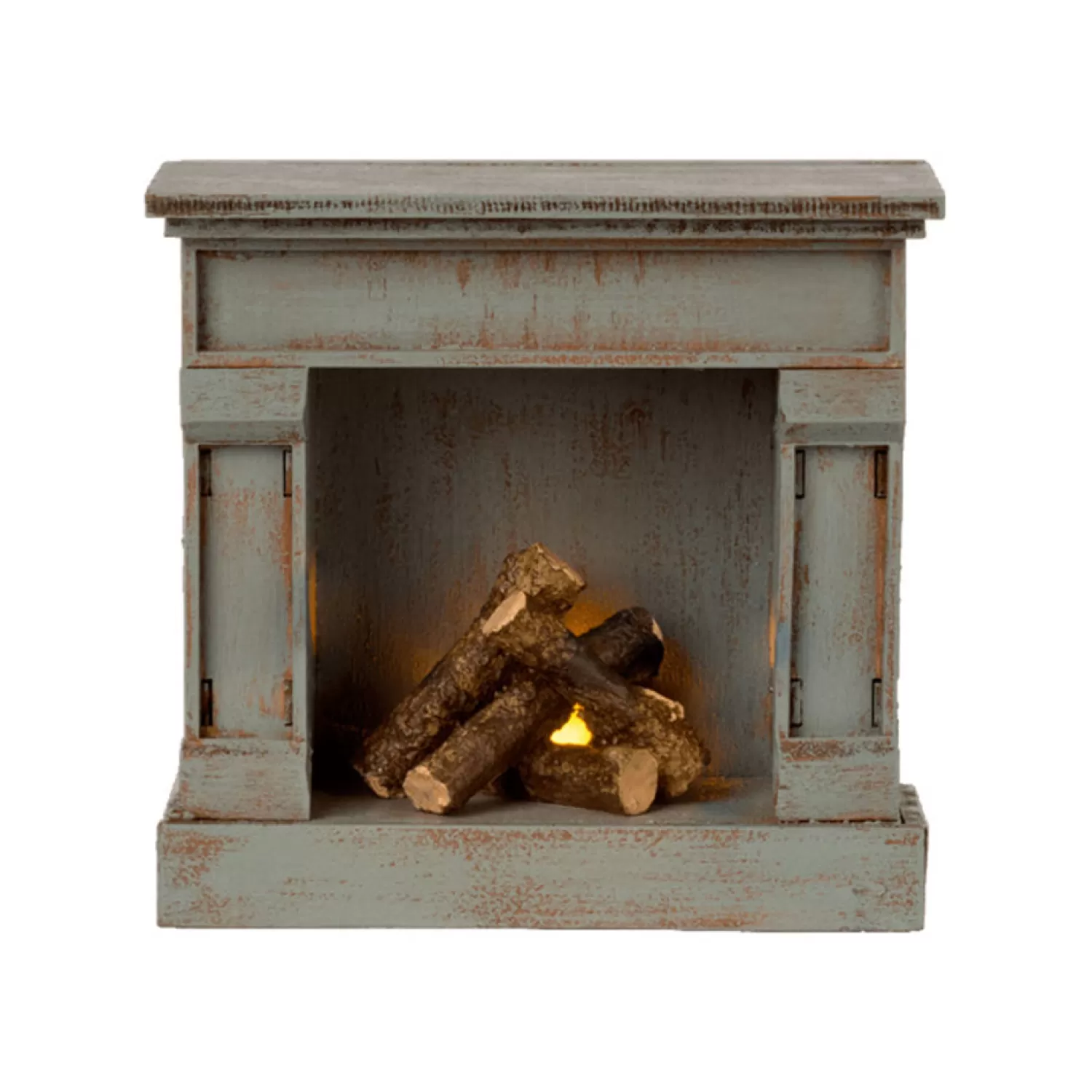 Maileg Chimenea Miniatura – Vintage Blue Hot