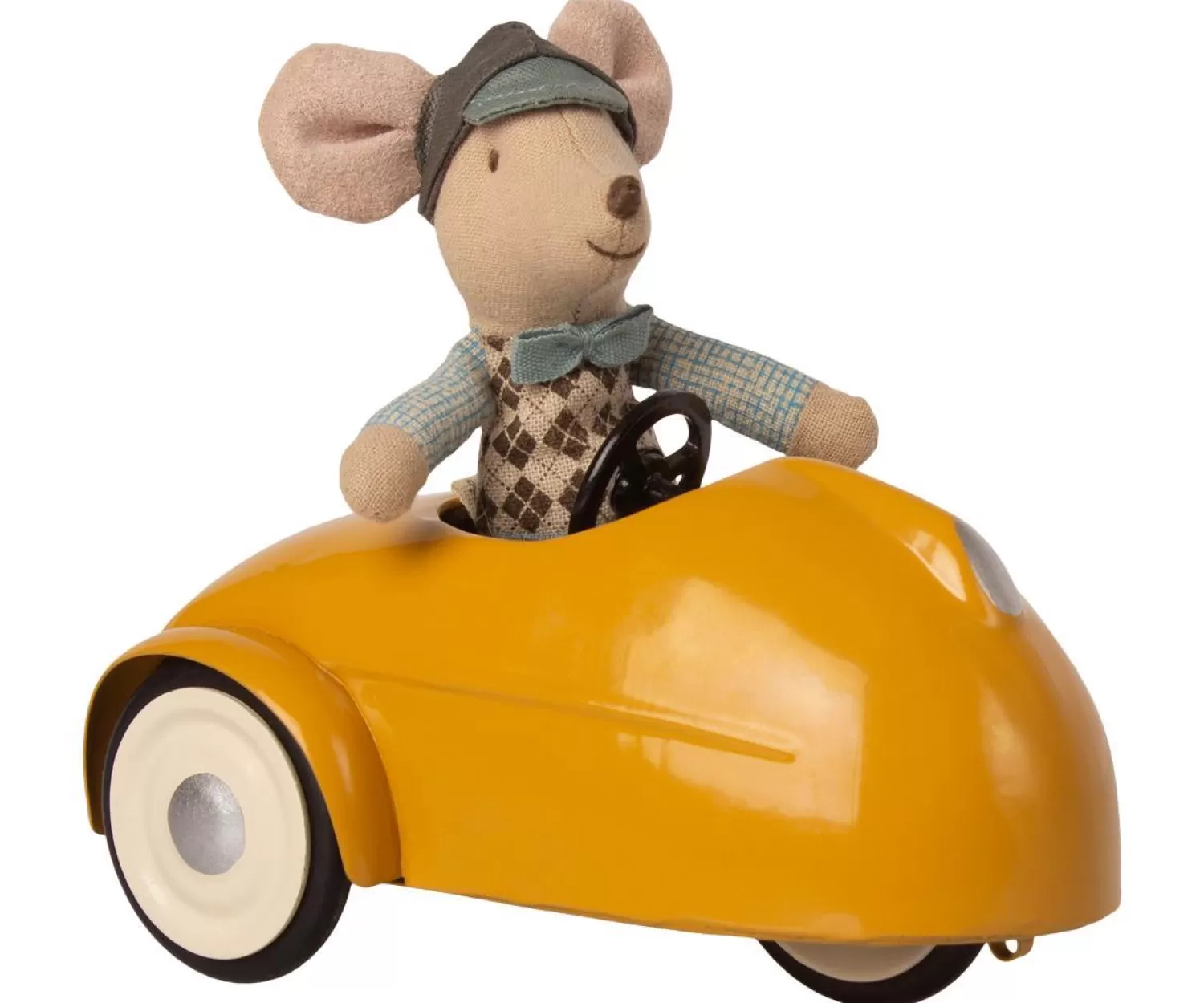 Maileg Christmas Mouse Car With Garage Yellow Flash Sale