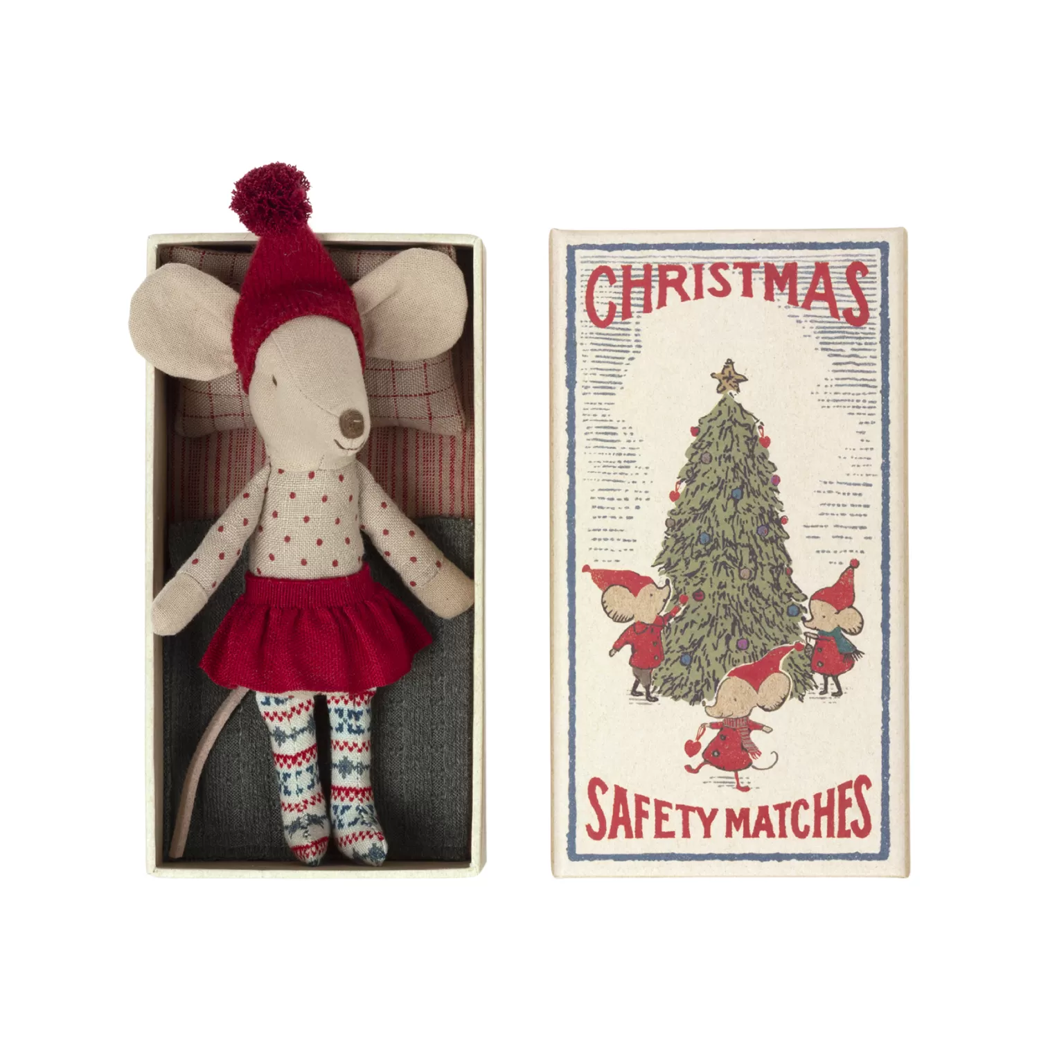 Maileg Christmas Mouse In Matchbox Big Sister Clearance