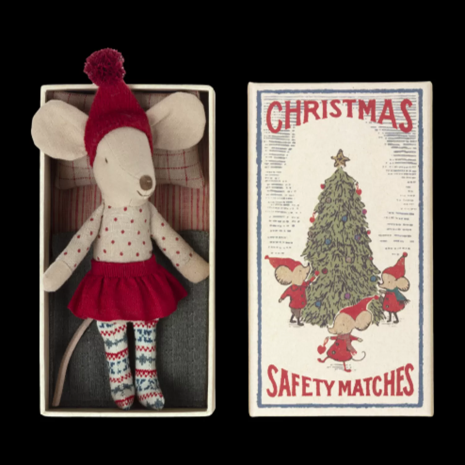 Maileg Christmas Mouse In Matchbox Big Sister Outlet