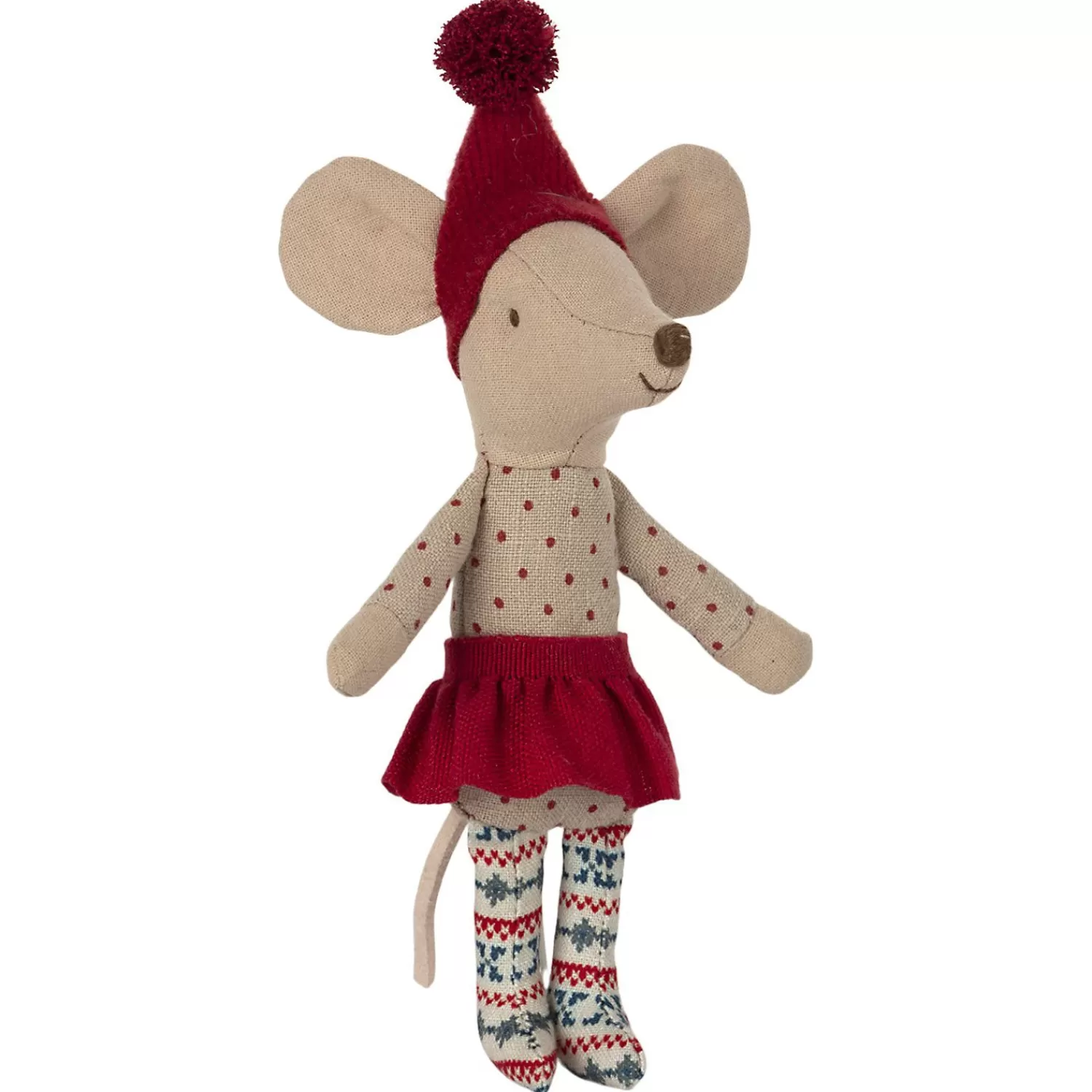 Maileg Christmas Mouse In Matchbox Big Sister Fashion