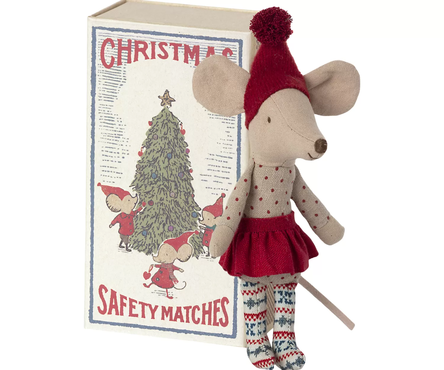 Maileg Christmas Mouse In Matchbox Big Sister Clearance