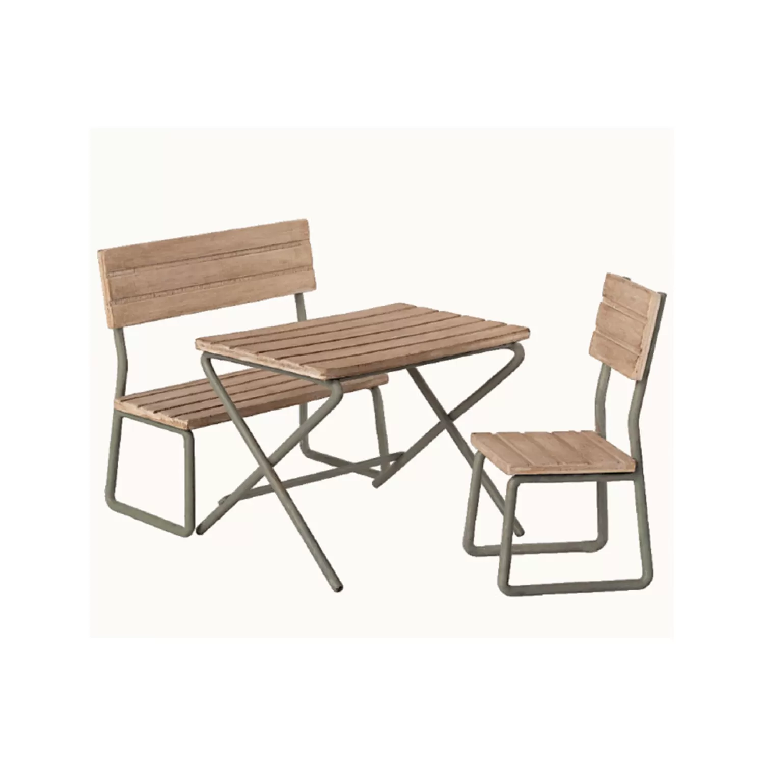 Maileg Garden Set, Table With Chair And Bench Cheap