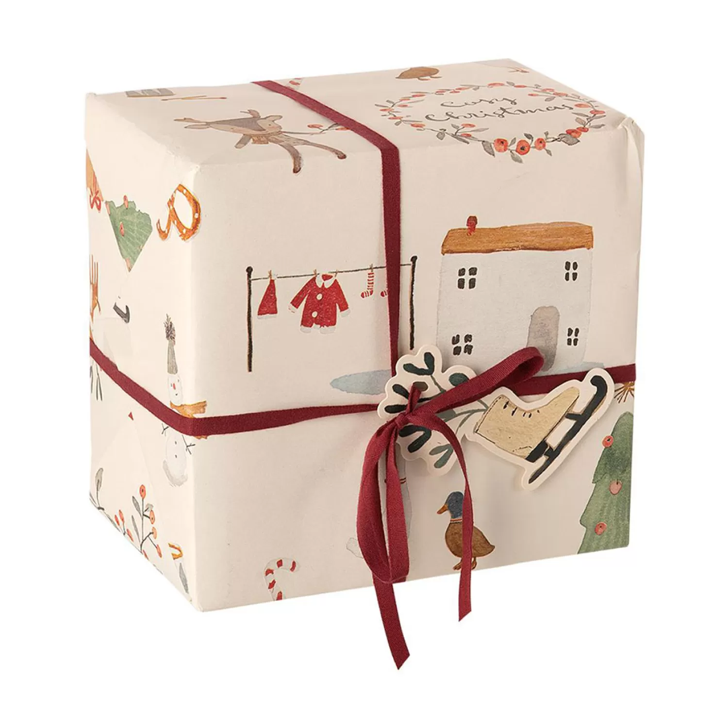 Maileg Giftwrap Paper Cosy Christmas Off White 10 M Fashion