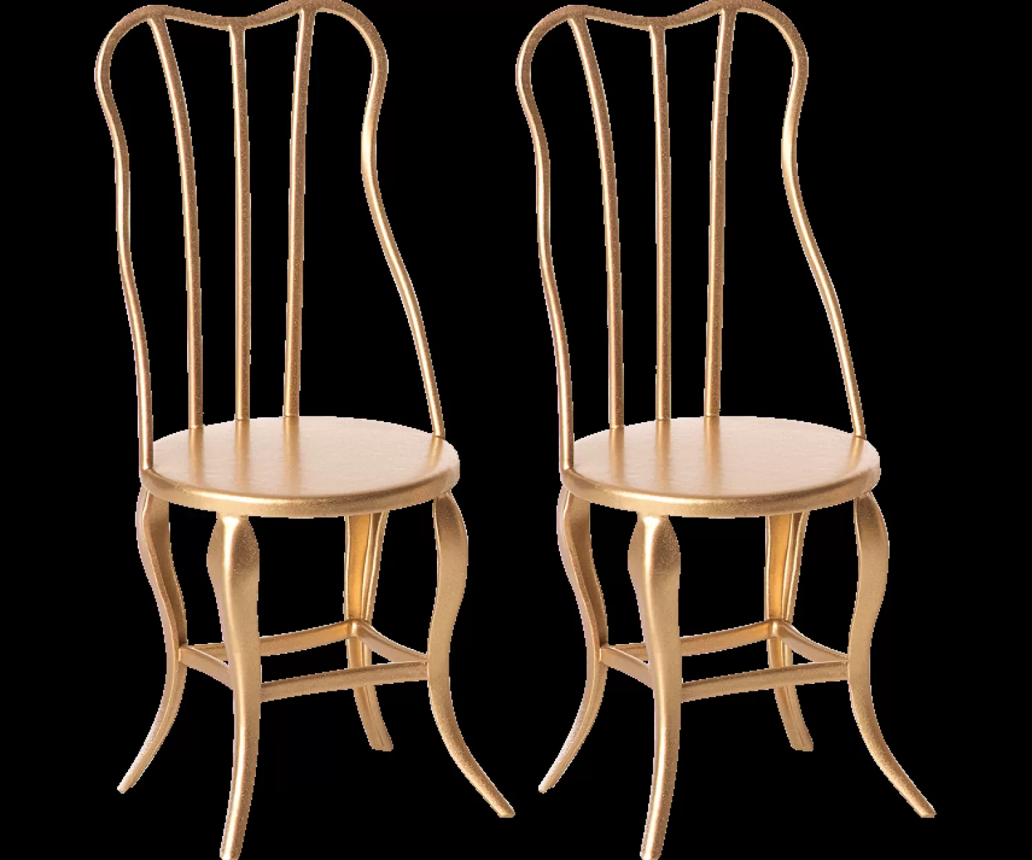 Maileg Gold Vintage Chair Set, Micro – Discount