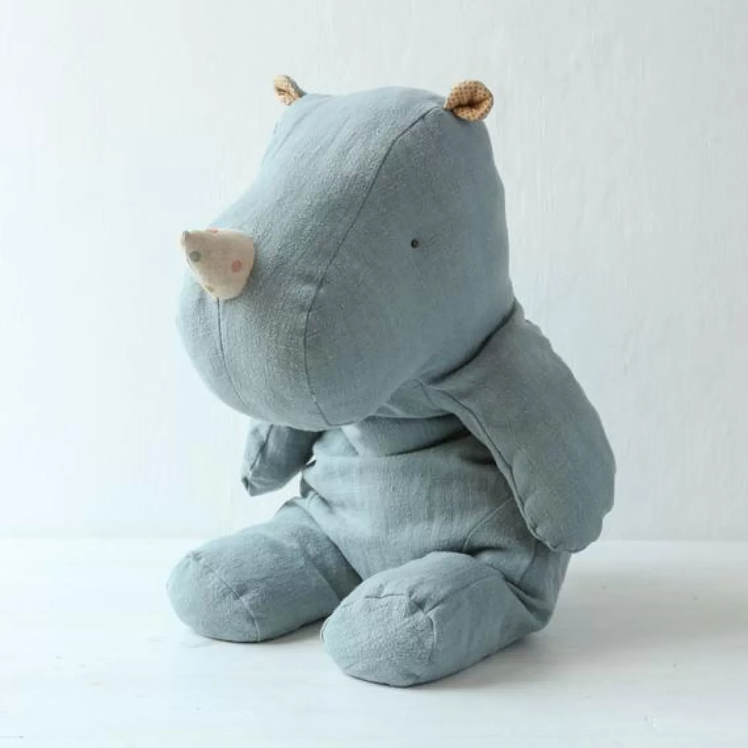 Maileg Large Rhino Toy Dusty Blue Hot