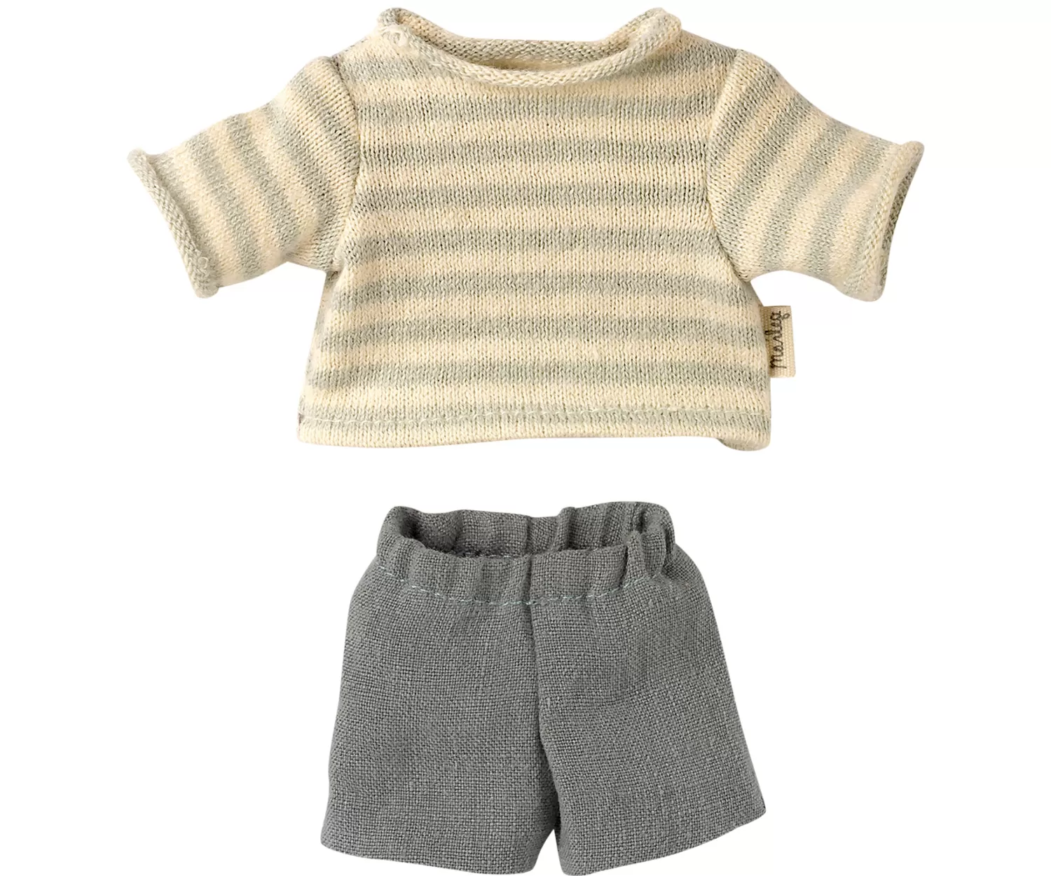 Maileg Light Blue And Natural Shirt And Shorts For Junior Teddy Online