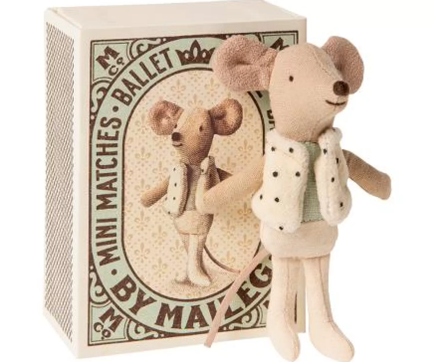 Maileg Little Brother Mouse Dancer In Matchbox Toy Best Sale