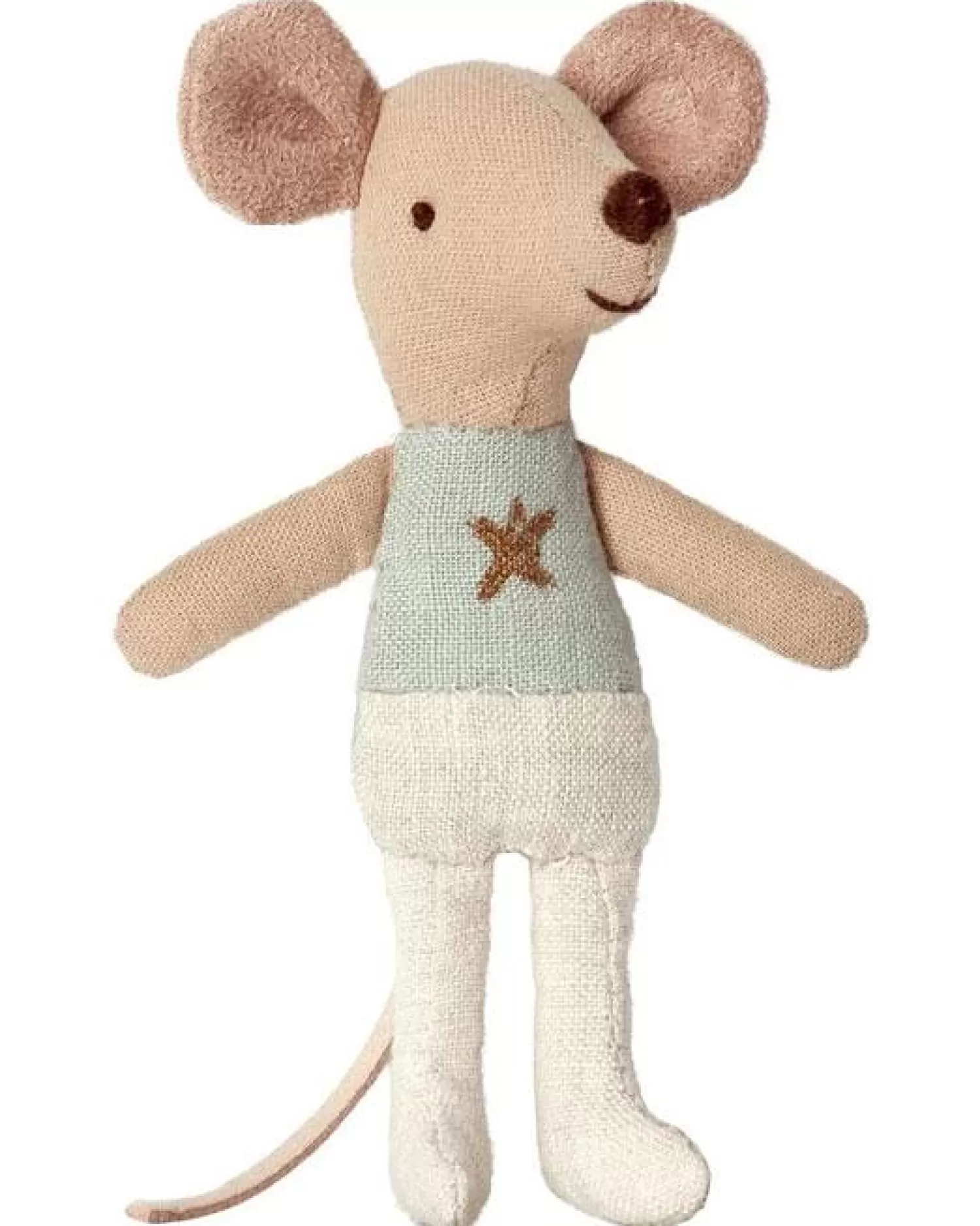 Maileg Little Brother Mouse In A Matchbox Star Vest Best Sale