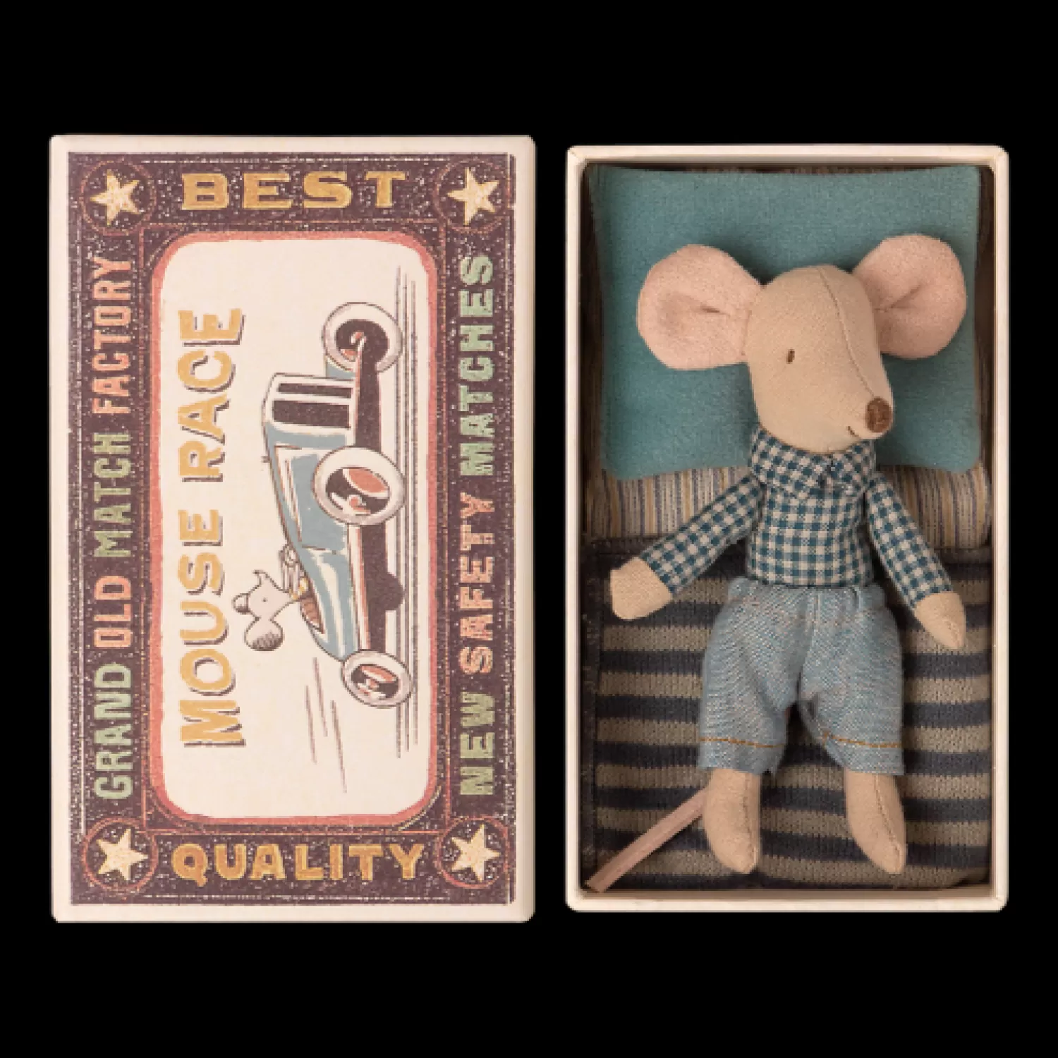 Maileg Little Brother Mouse In Matchbox Store