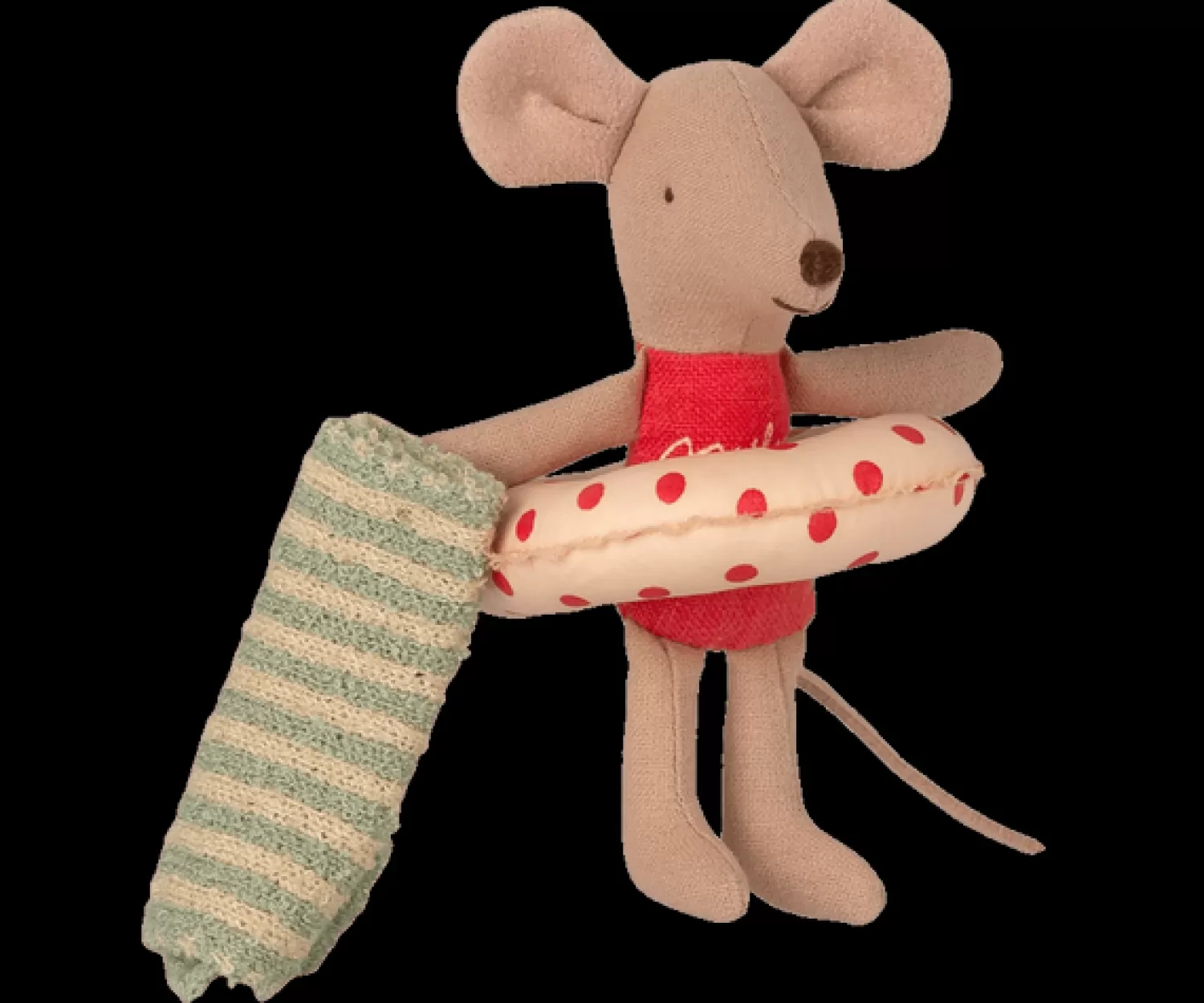 Maileg Little Sister Mouse In Cabin De Plage/ Beach Hut Hot