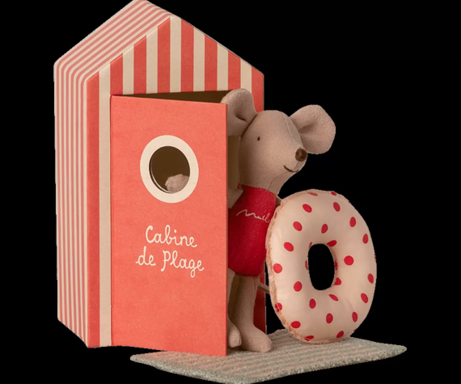 Maileg Little Sister Mouse In Cabin De Plage/ Beach Hut Hot