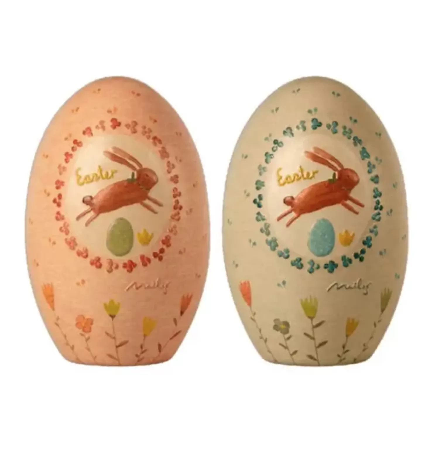 Maileg Metal Tin Easter Egg Pink Or Green Clearance