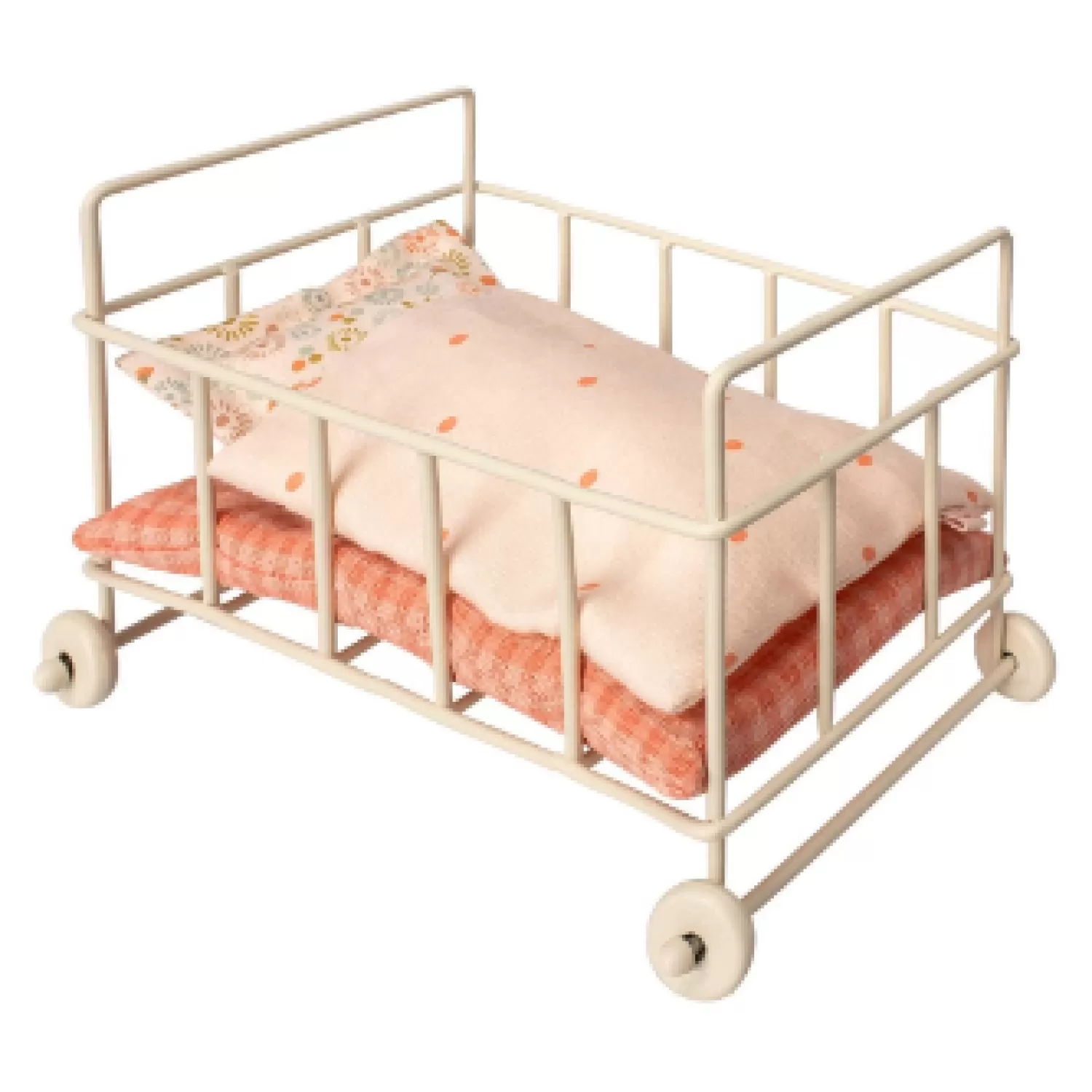 Maileg Micro Metal And Cotton Baby Cot Cheap