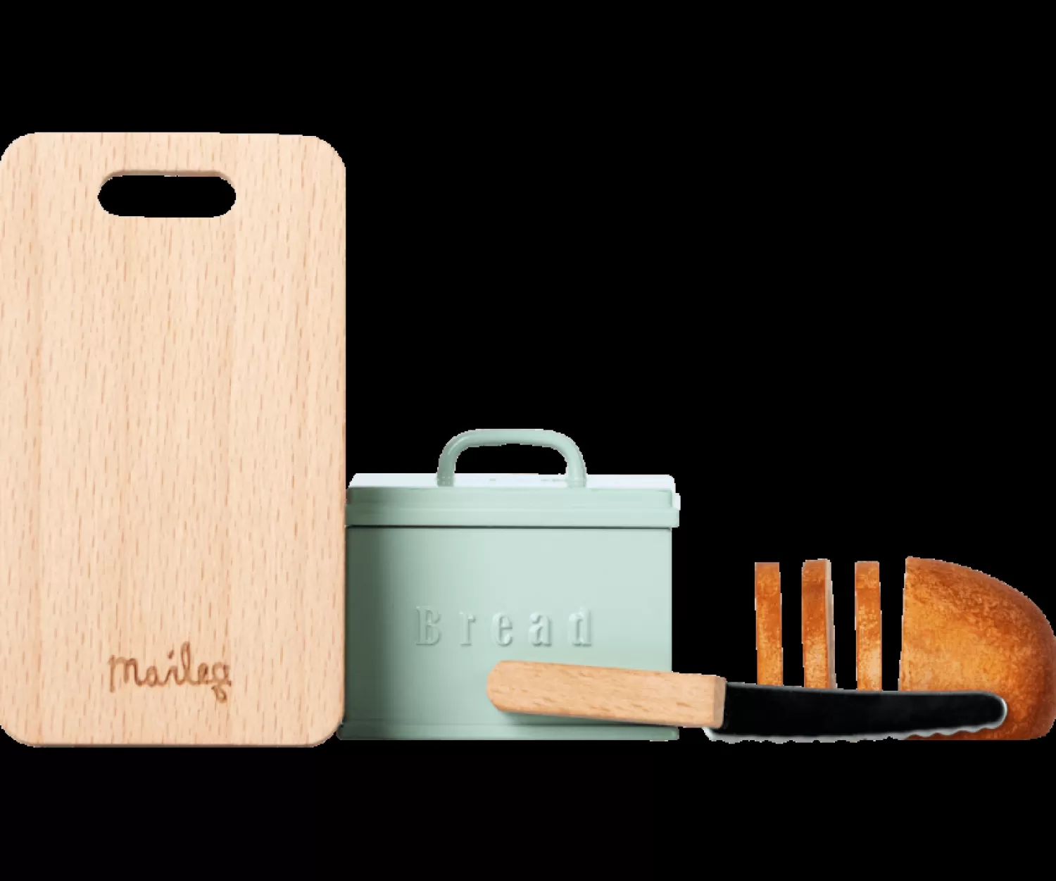 Maileg Miniature Bread Box With Cutting Board And Knife Online