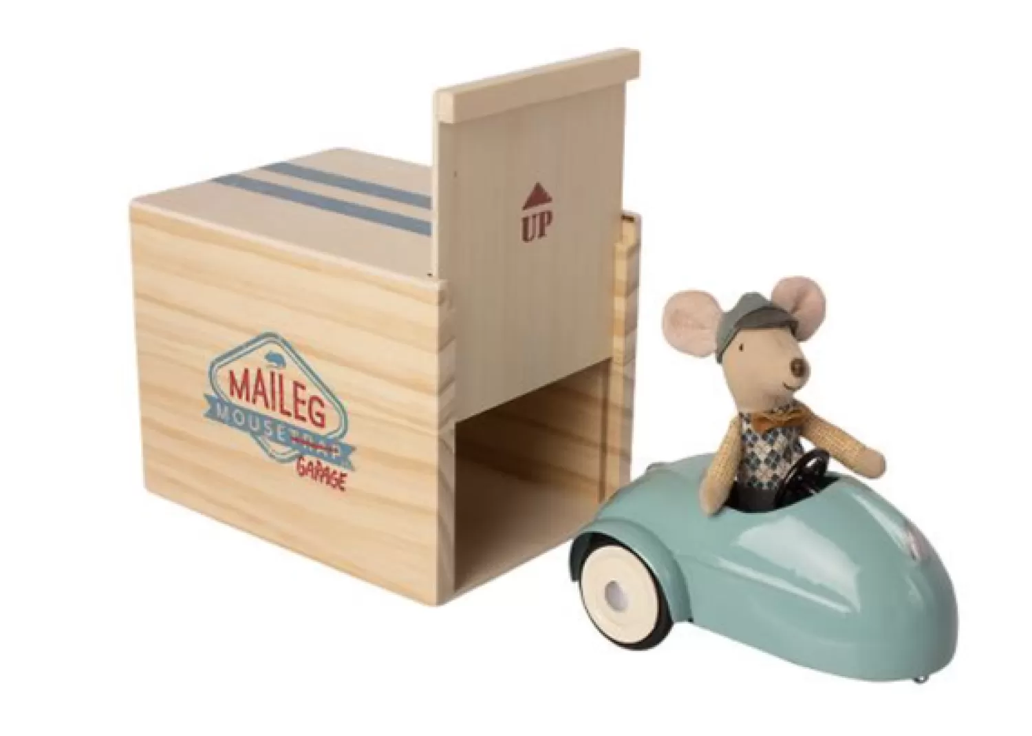 Maileg Mouse Car With Garage – Blue Best