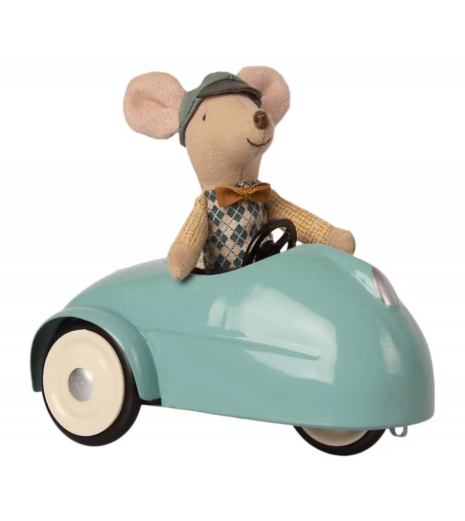 Maileg Mouse With Blue Car And Garage Cheap