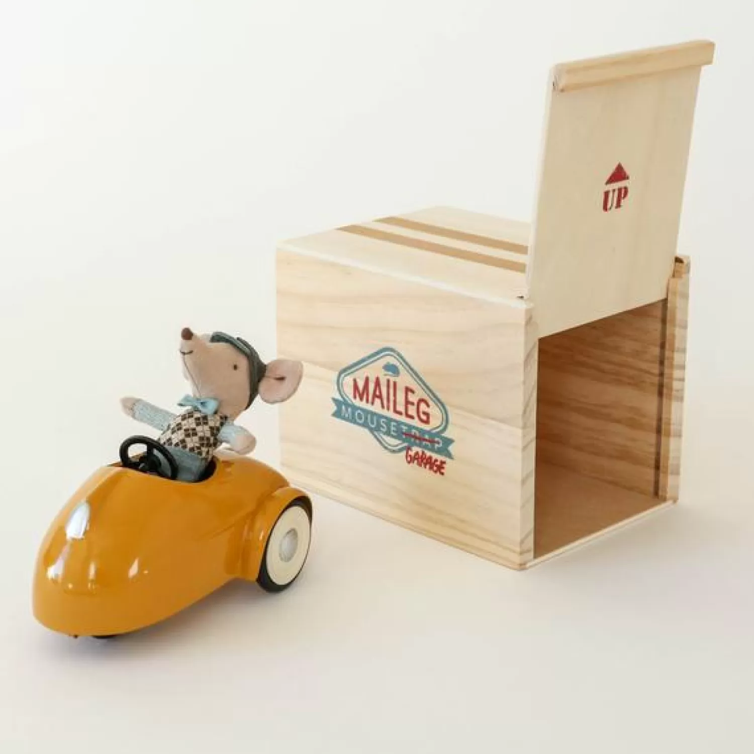 Maileg Mouse With Car Garage Toy Outlet