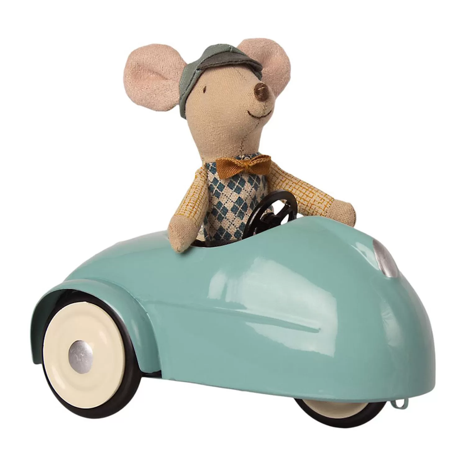 Maileg Mouse With Vintage Car And Garage – Blue Shop