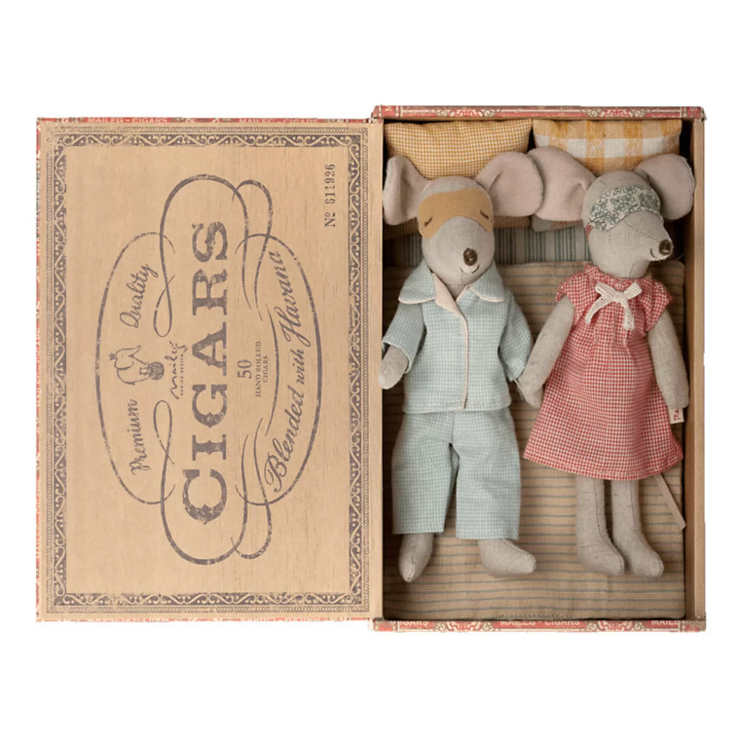 Maileg Mum & Dad Cigar Box Mice Fashion