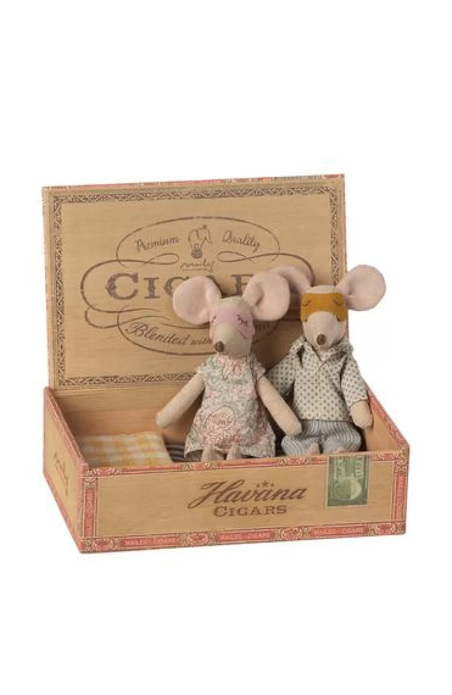 Maileg Mum Dad Mice In Cigarbox Flash Sale