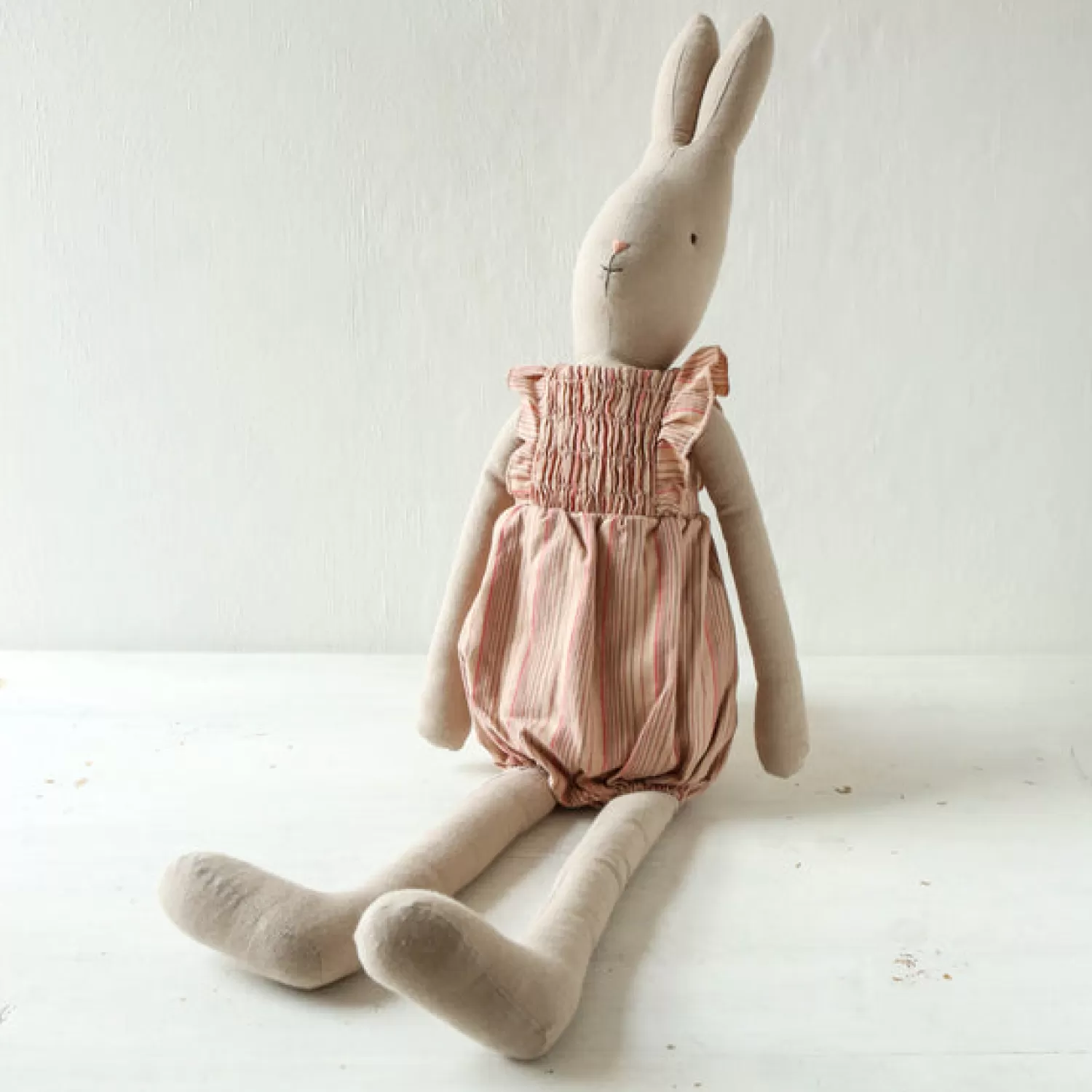 Maileg Rabbit In Striped Jumpsuit – Size 5 Clearance