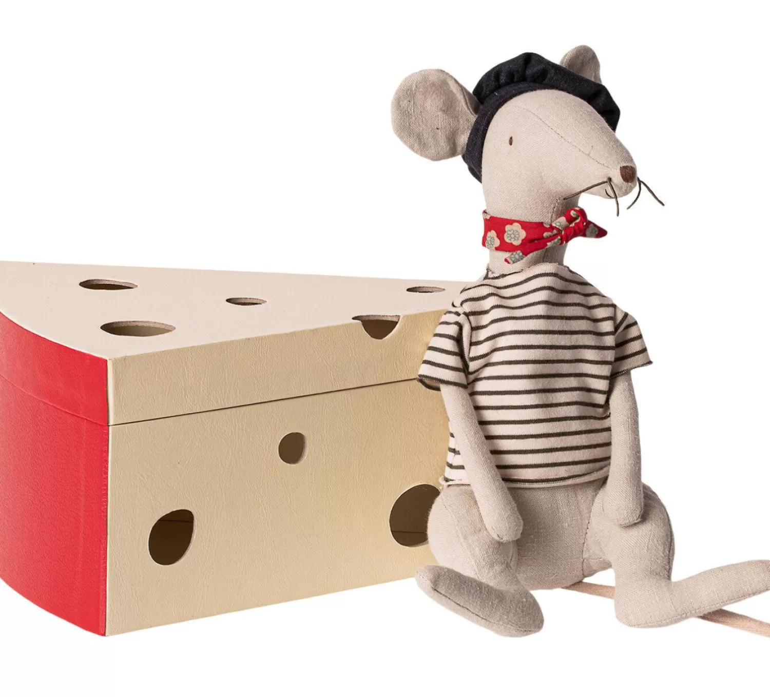 Maileg Rat In Cheese Box – Light Grey Cheap