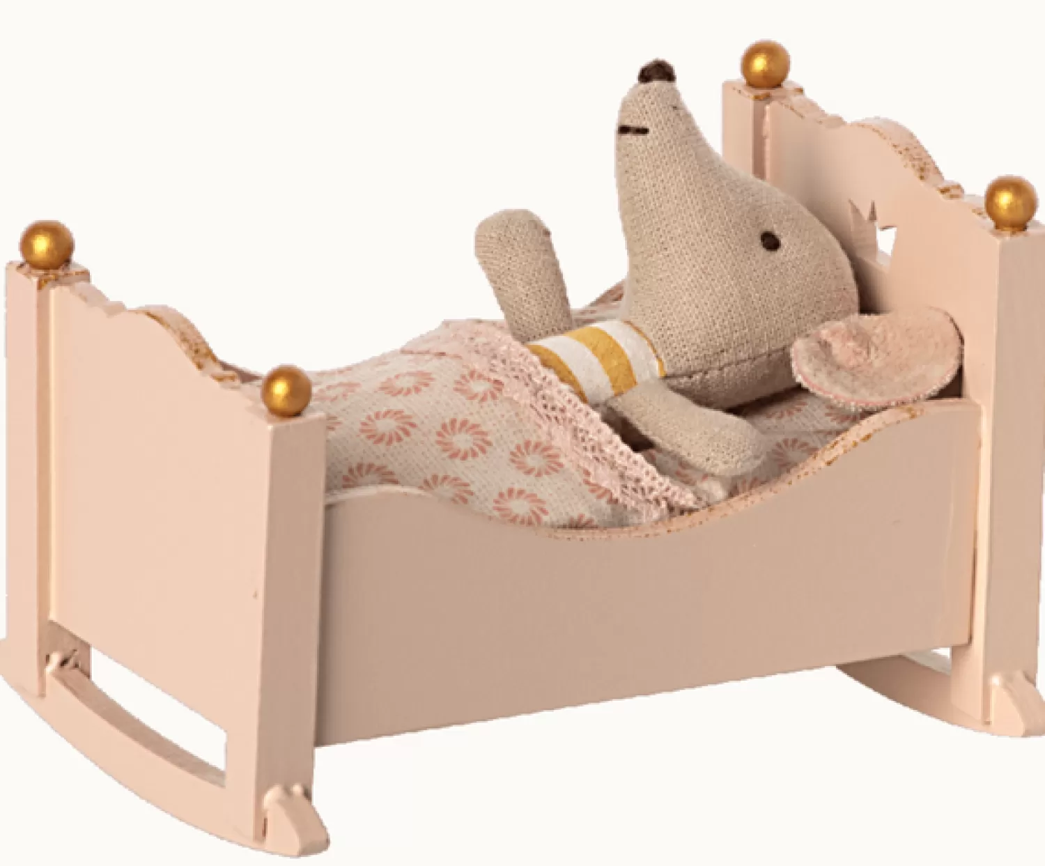 Maileg Rose Cradle For Baby Mouse Store