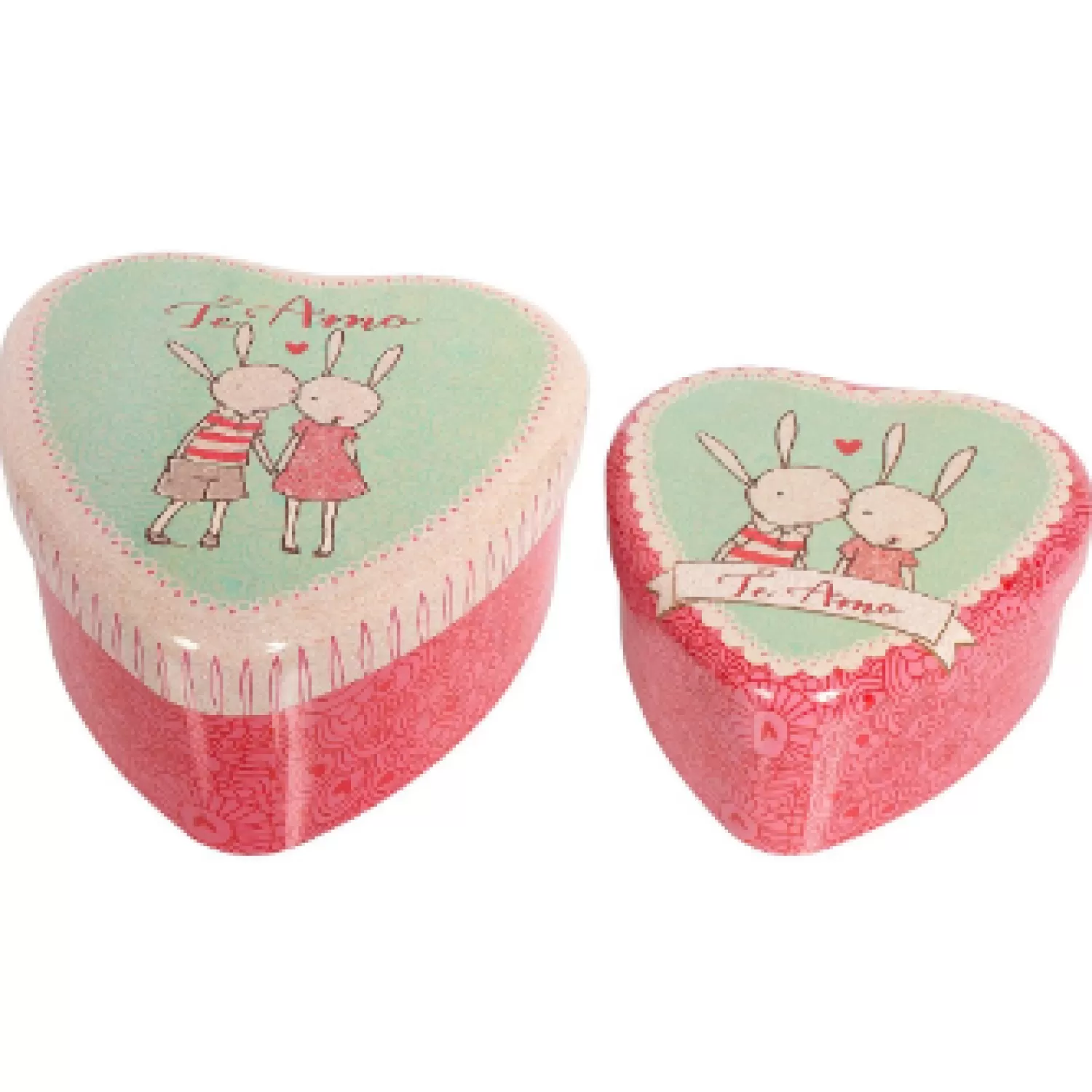 Maileg Set Of 2 Mini Metal Lovely Heart Boxes Store