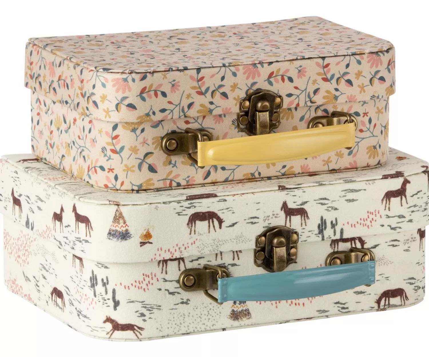 Maileg Set Of 2 Suitcase With Fabric Store