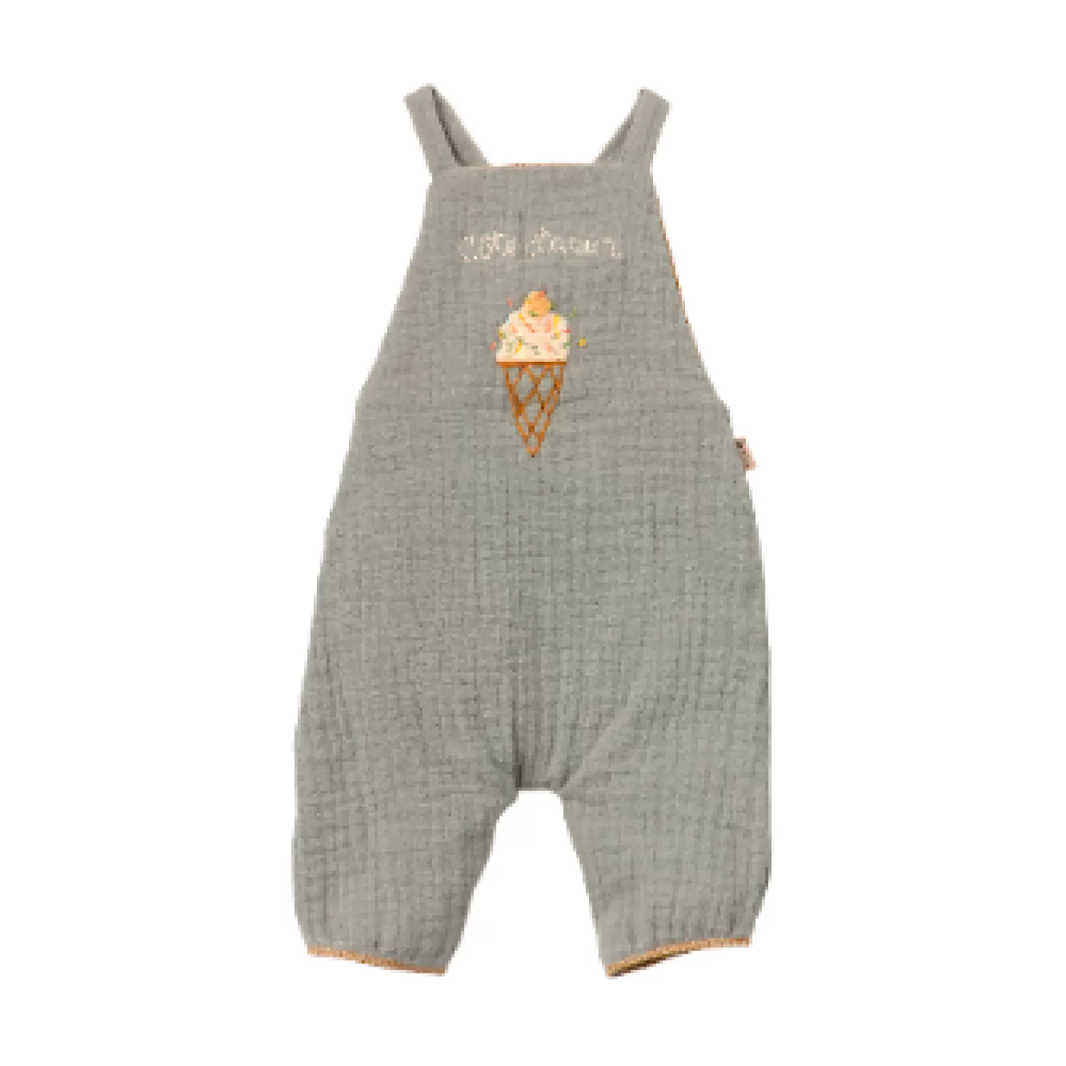 Maileg Size 4 Rabbit In Short Pale Teal Dungarees Sale
