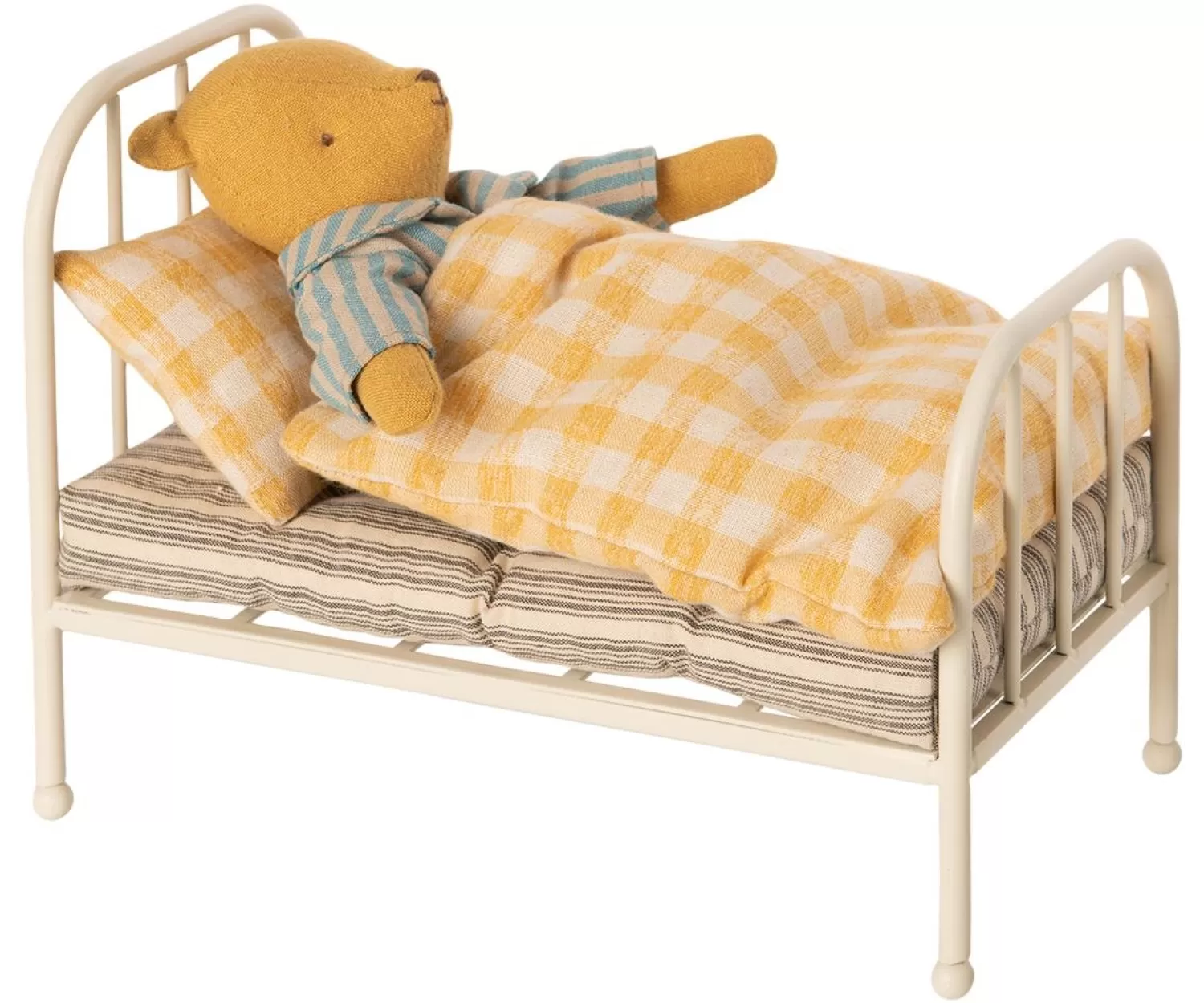 Maileg Small Cream And White Teddy Junior Vintage Bed Store