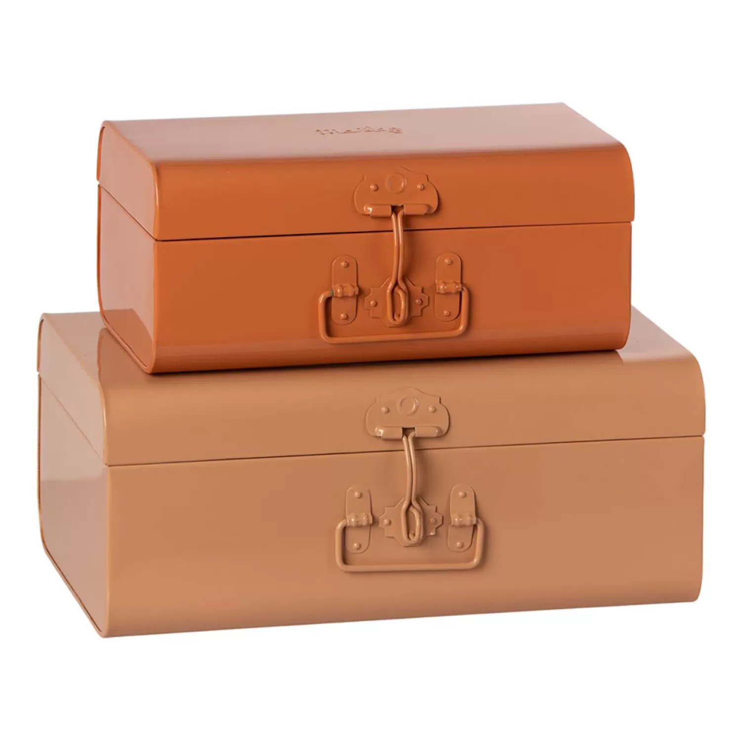 Maileg Storage Suitcase Set Powder / Rose Hot